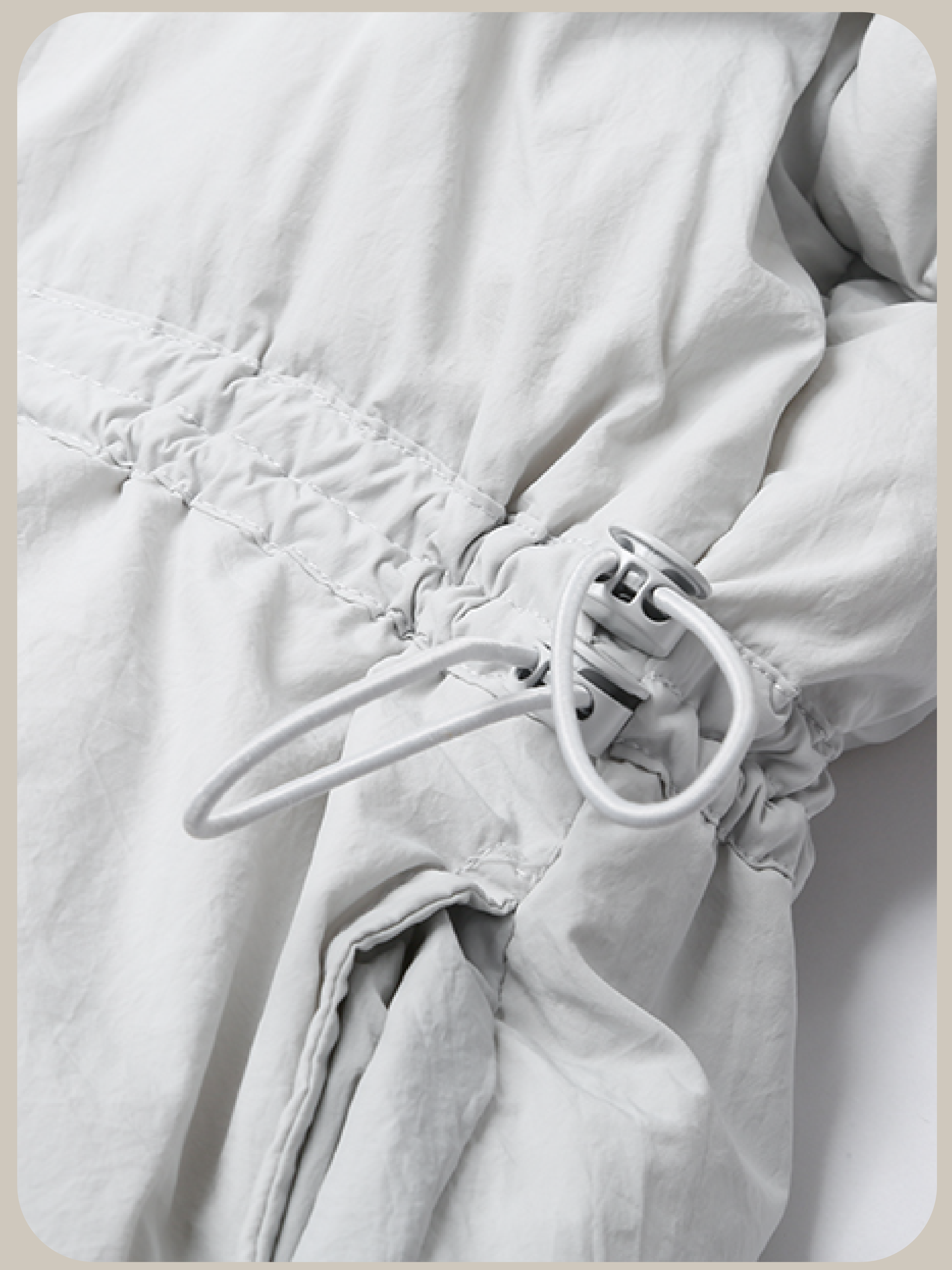 Ribbon Collar Waisted Duck Down Jacket/リボンカラーウエストダックダウンジャケット