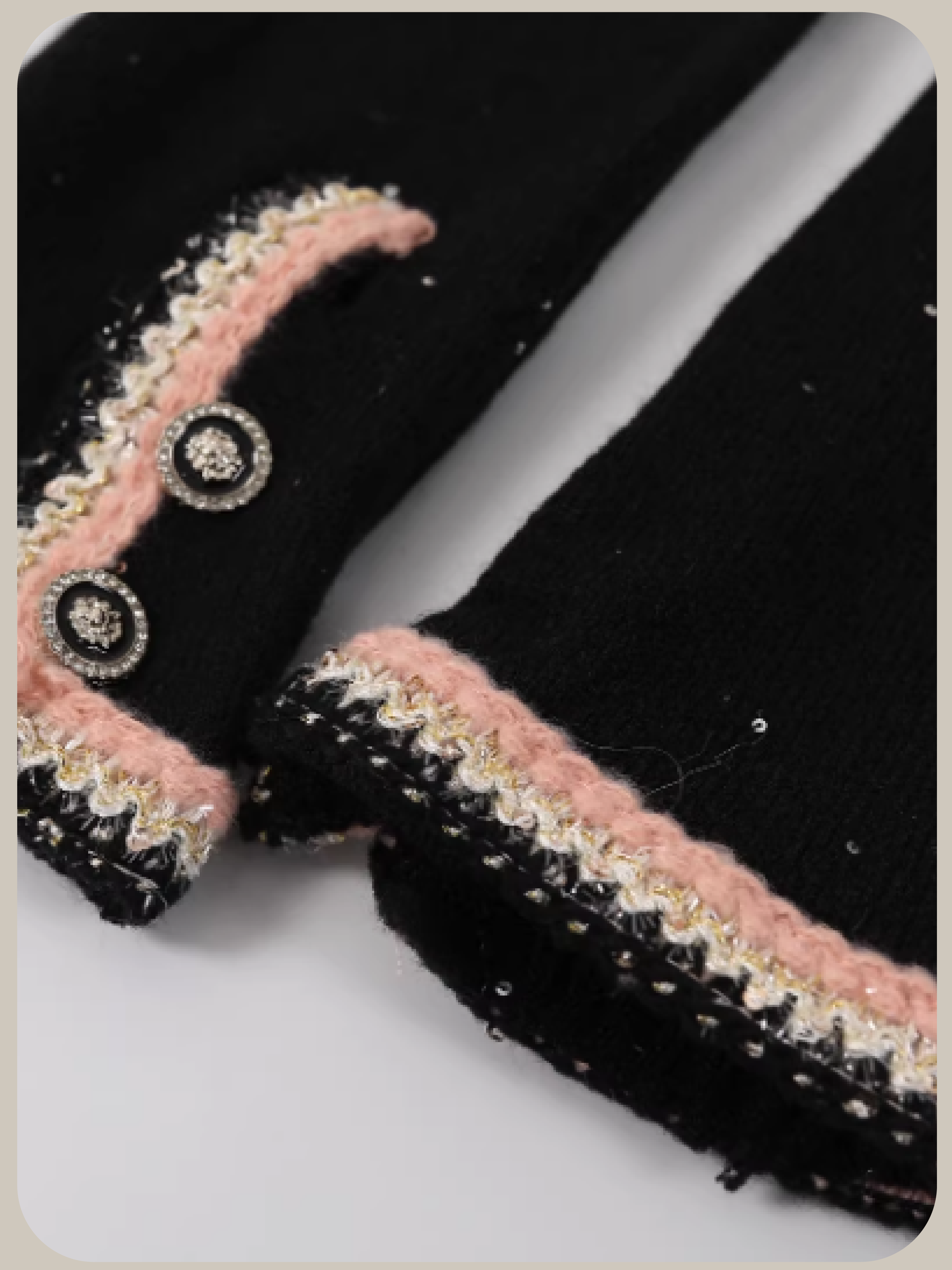 Sequin Knitting 2 Item Set Up/スパンコール編み2アイテムセットアップ