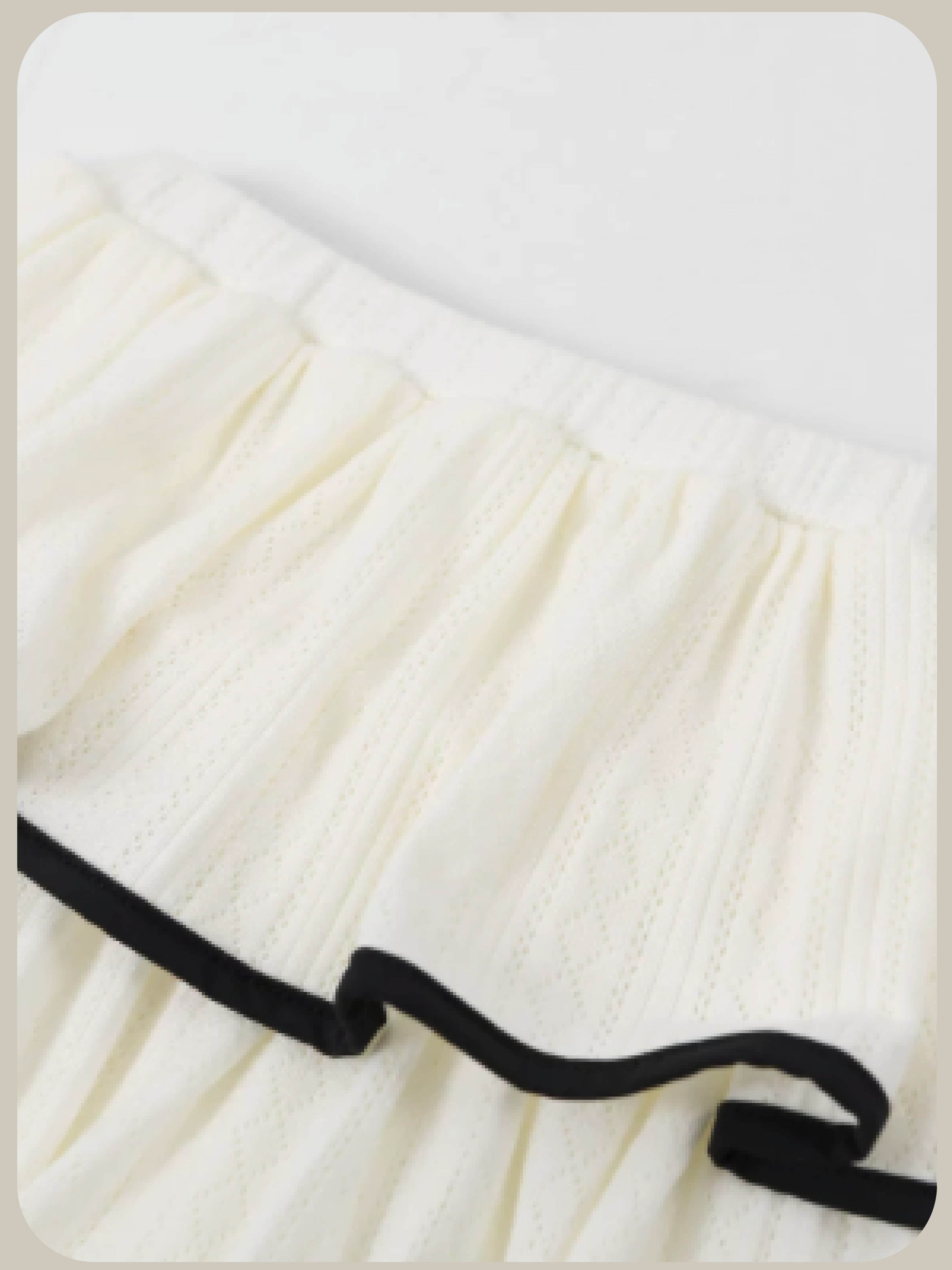 Contrast Color Bow Tie Tiered Skirt Set Up/コントラストカラーリボンティアードスカートセットアップ