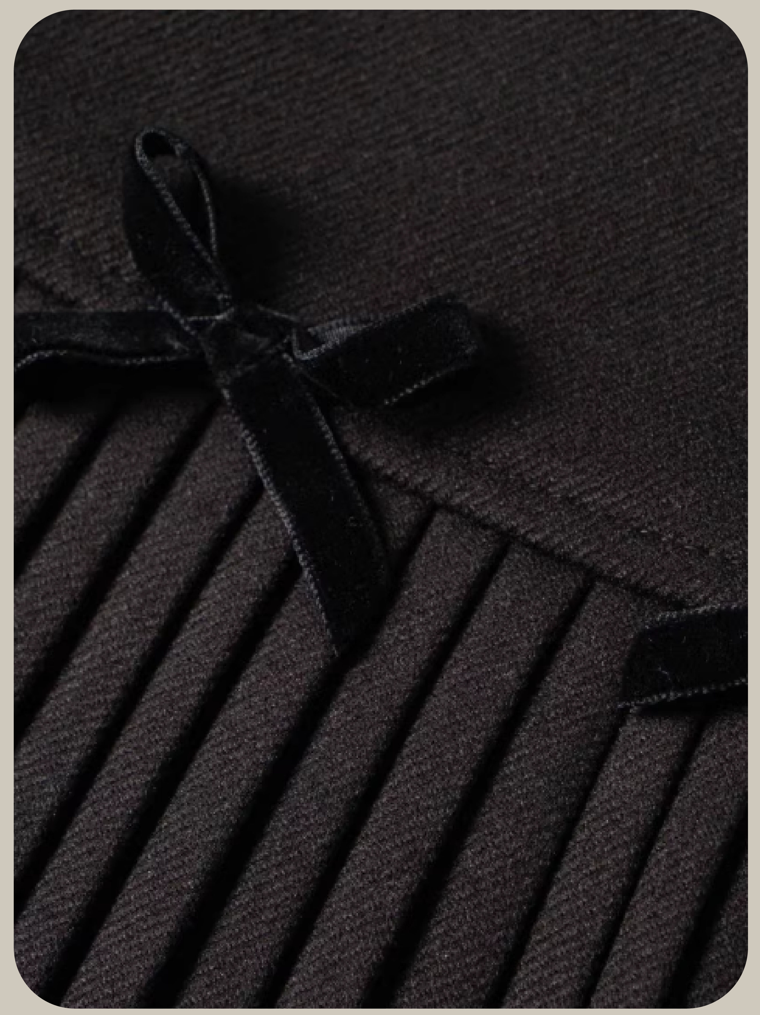 Pleats Ribbon Mini Skirt/プリーツリボンミニスカート