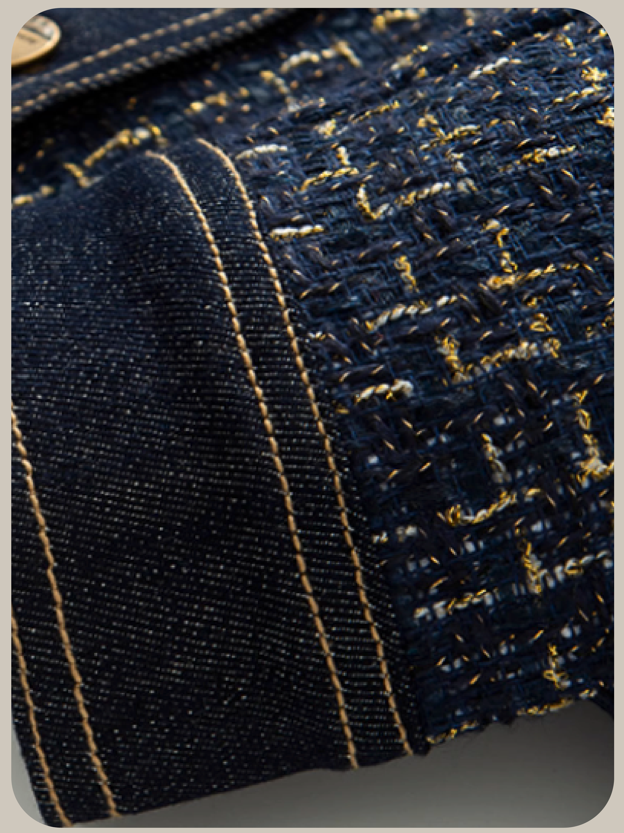 Tweed Stitching Denim Jacket/ツイードステッチデニムジャケット