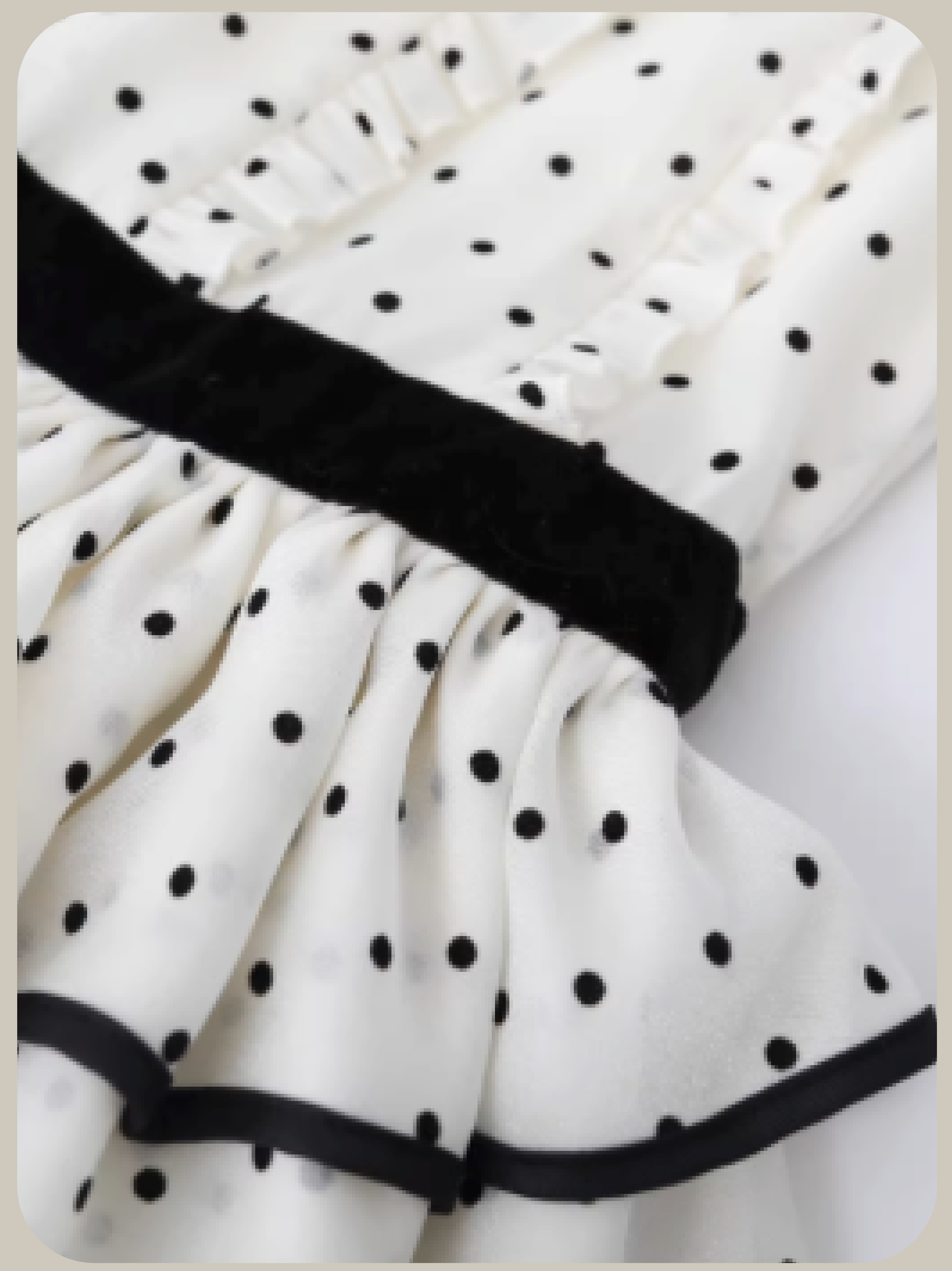 Square Collar Flare Dots Dress/スクエアカラーフレアドットドレス