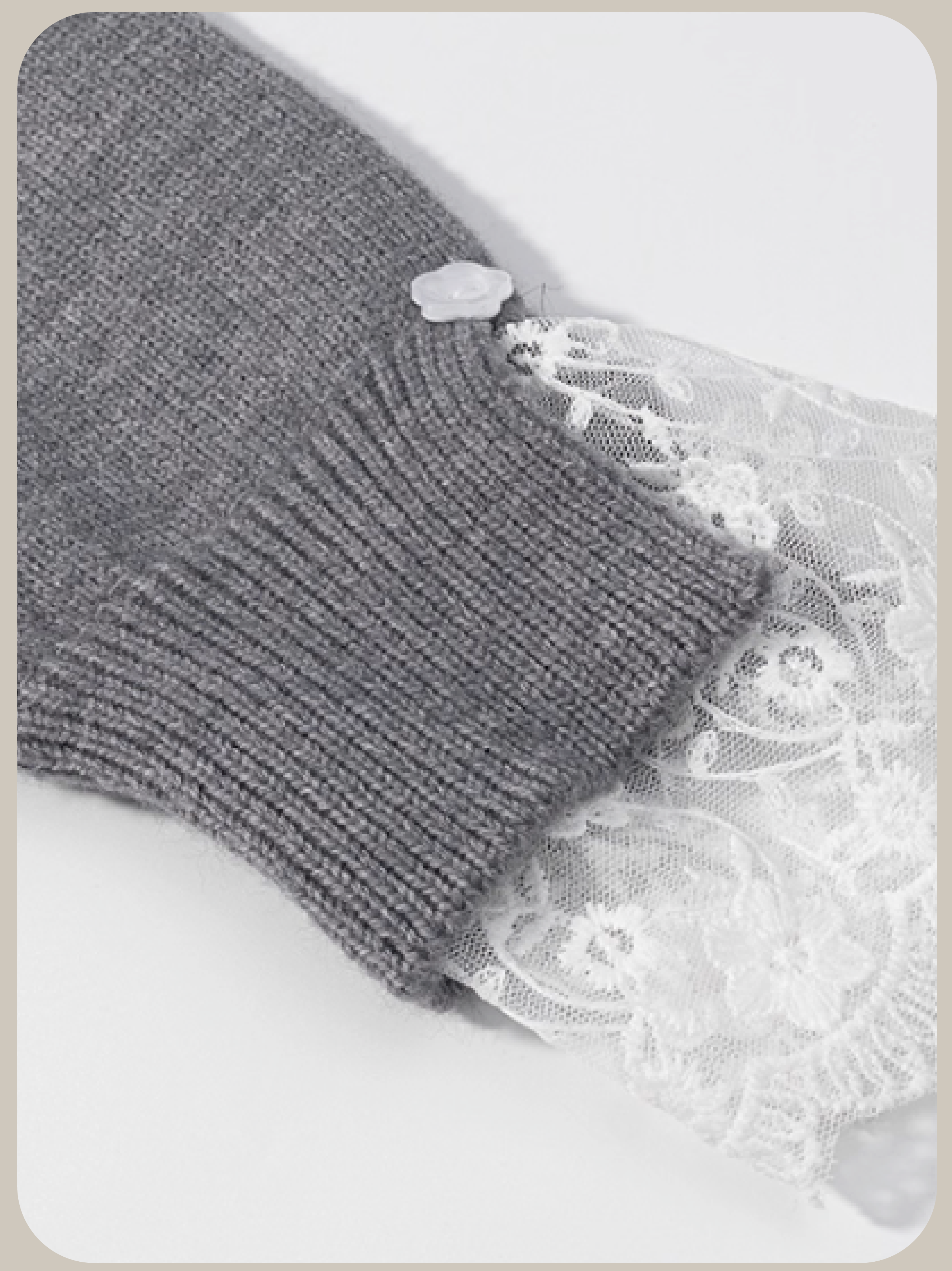 Romantic Lace Motif Knit Top/ロマンティックレースモチーフニットトップス