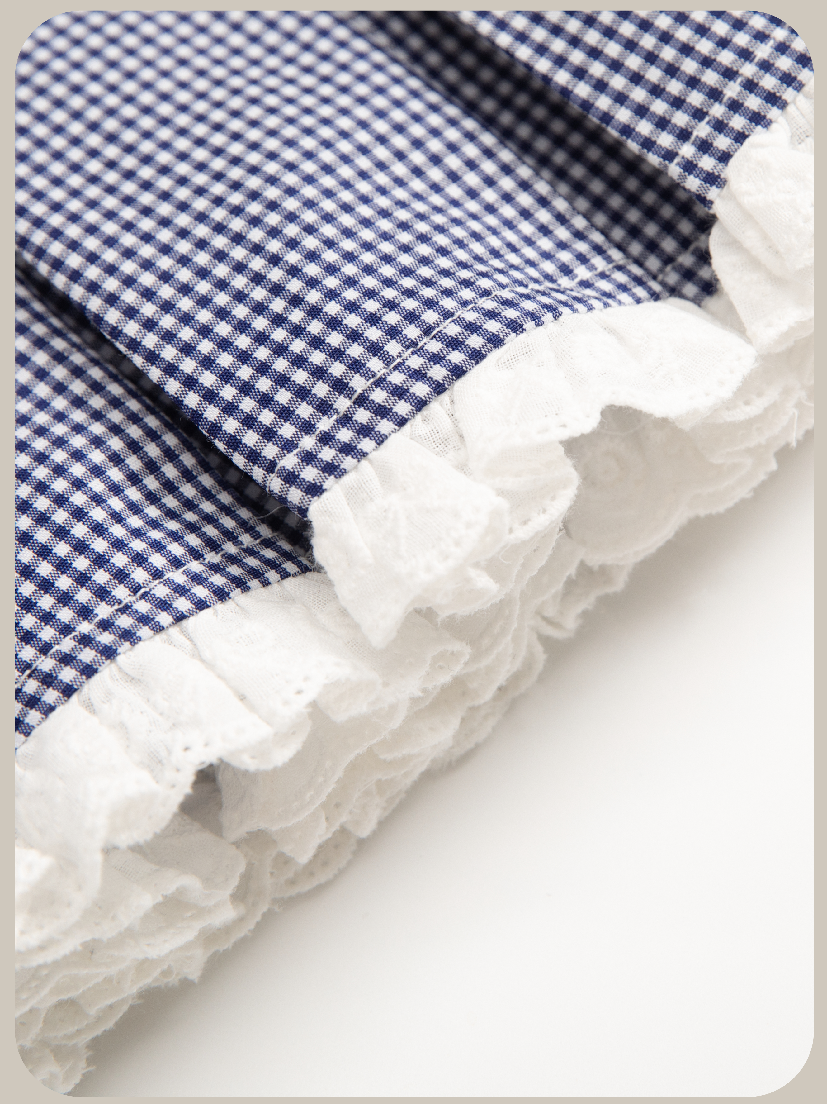 予約商品・Lace Piping Gingham Check Pleats Skirt/レースパイピング ギンガムチェックプリーツスカート