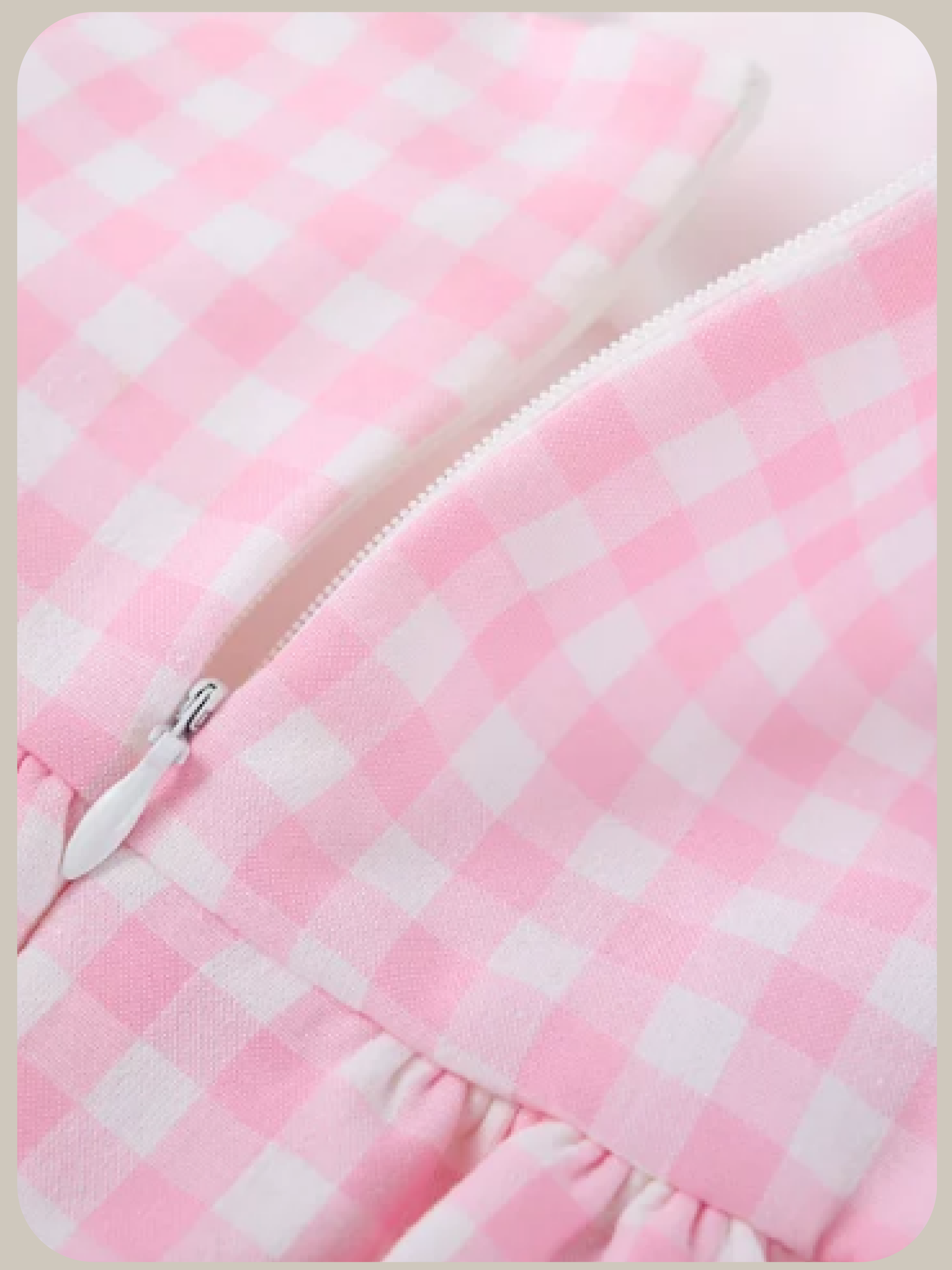 Bow Peplum Gingham Dress Set Up/リボン付きペプラムギンガムドレスセット