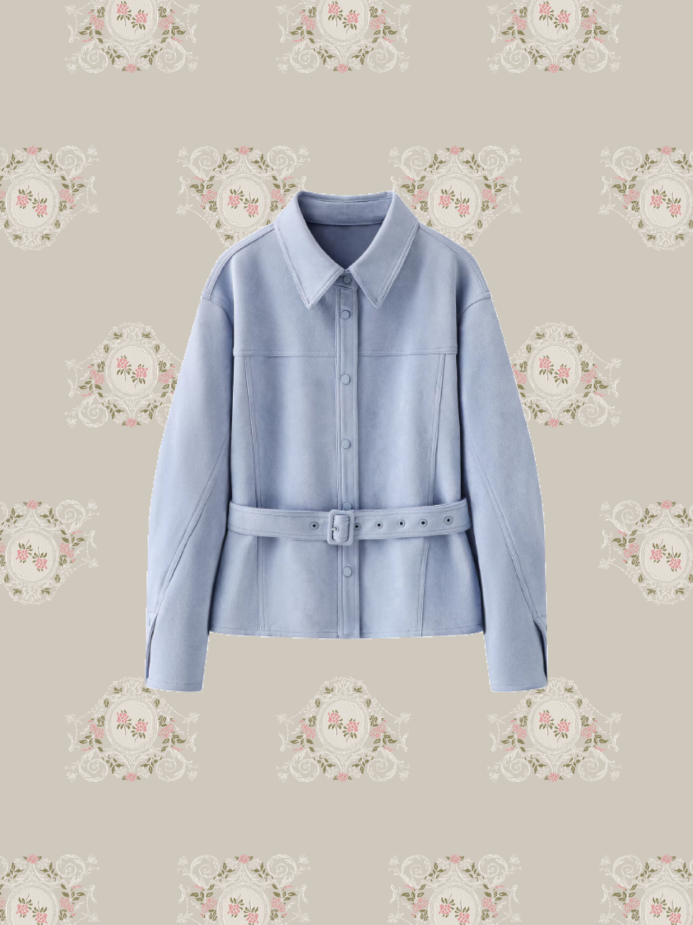 Fog Blue Waisted Jacket/フォグブルーウエストジャケット