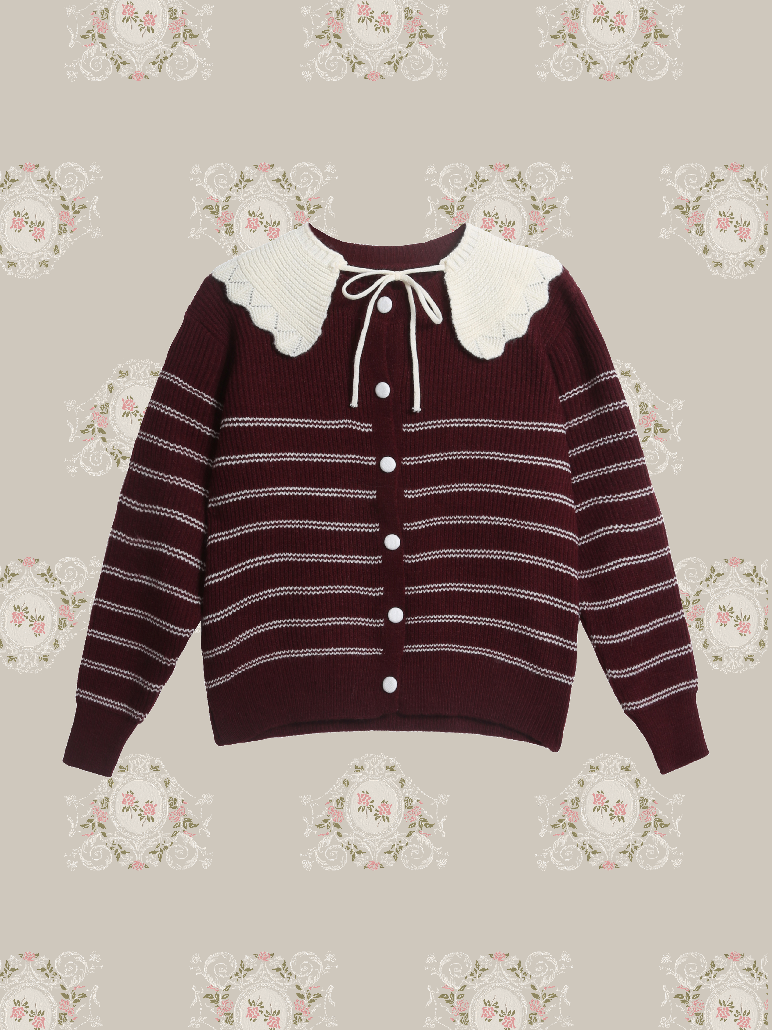 Sweet Moveable Stripe Cardigan ストライプカーディガン