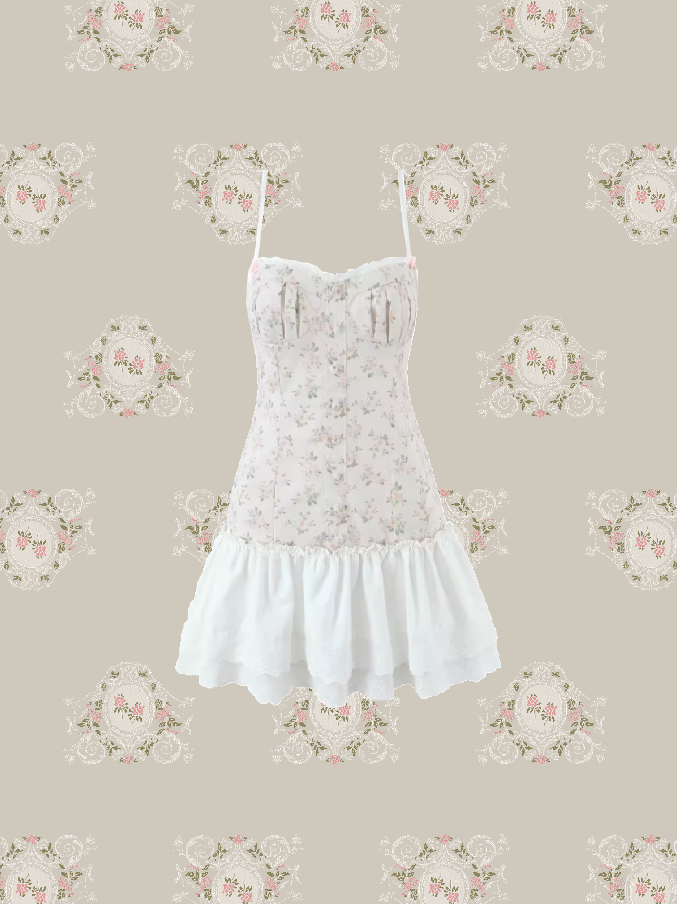 Waisted Garden Flare Cami Dress/ウエストガーデンフレアキャミドレス