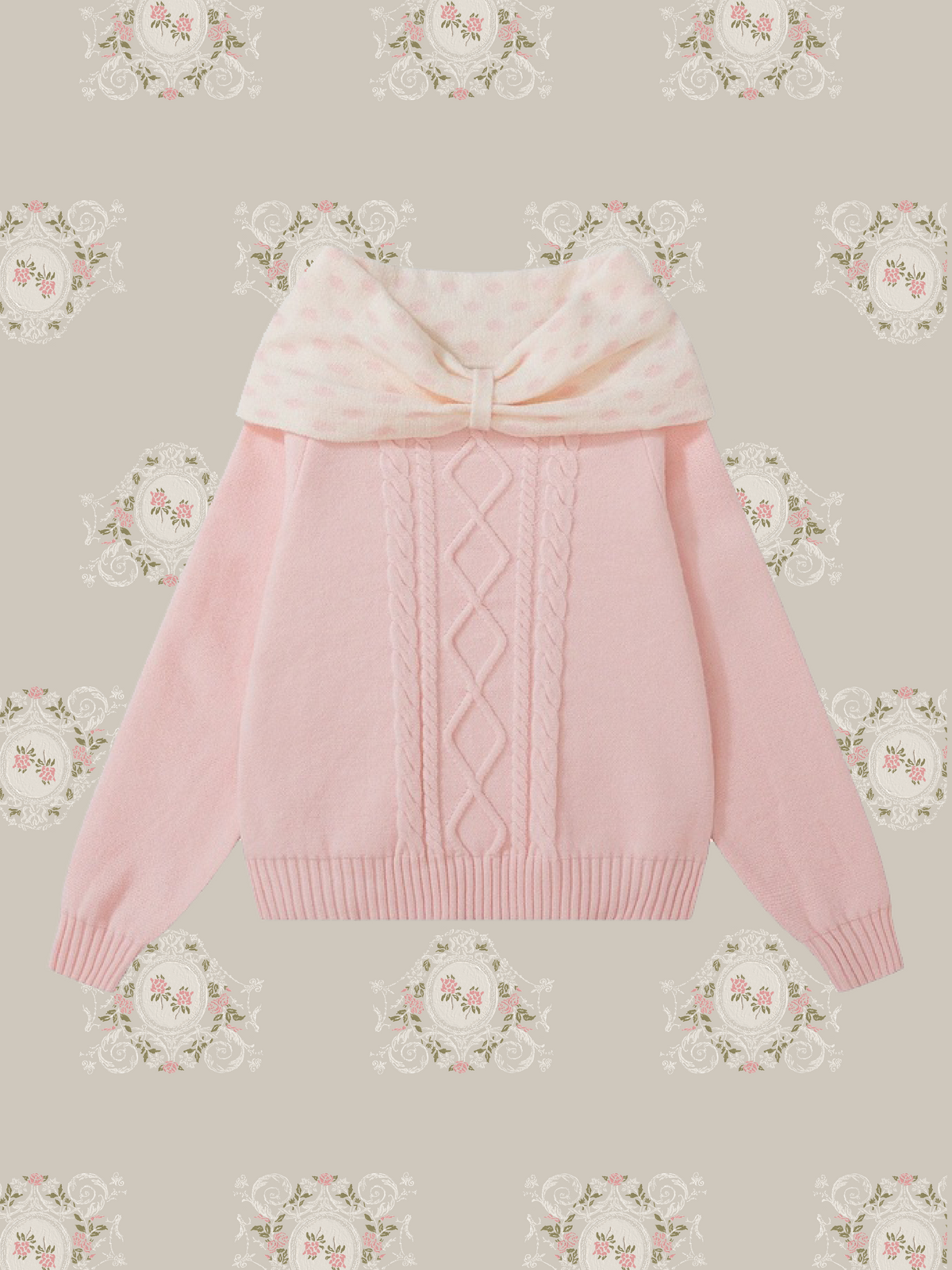 Elegant Cape Collar Rib Sweat/エレガントケープカラーリブスウェット
