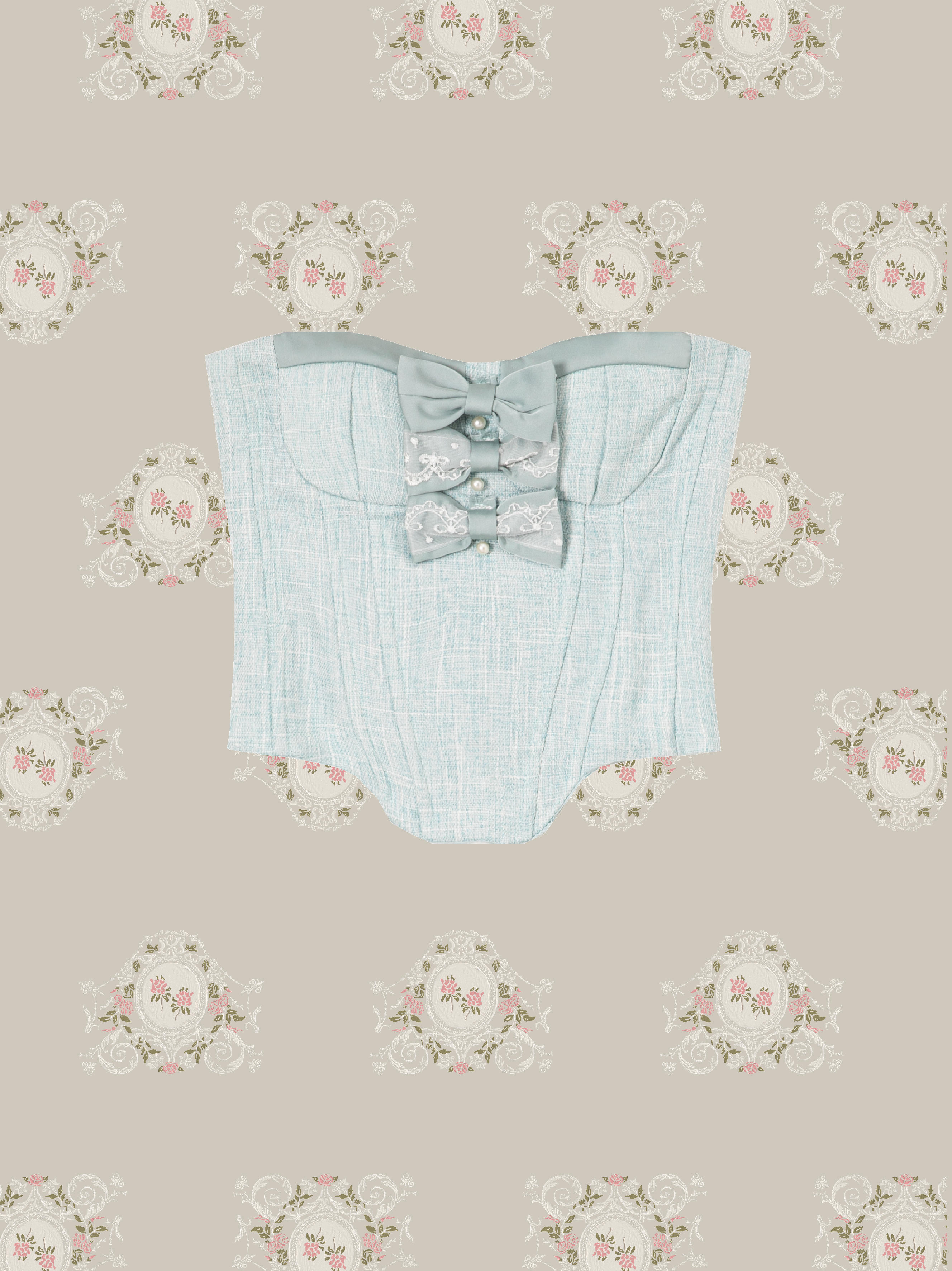 Baby Blue Lace Motif 3 Items Set Up/ベビーブルーレース 3点セット