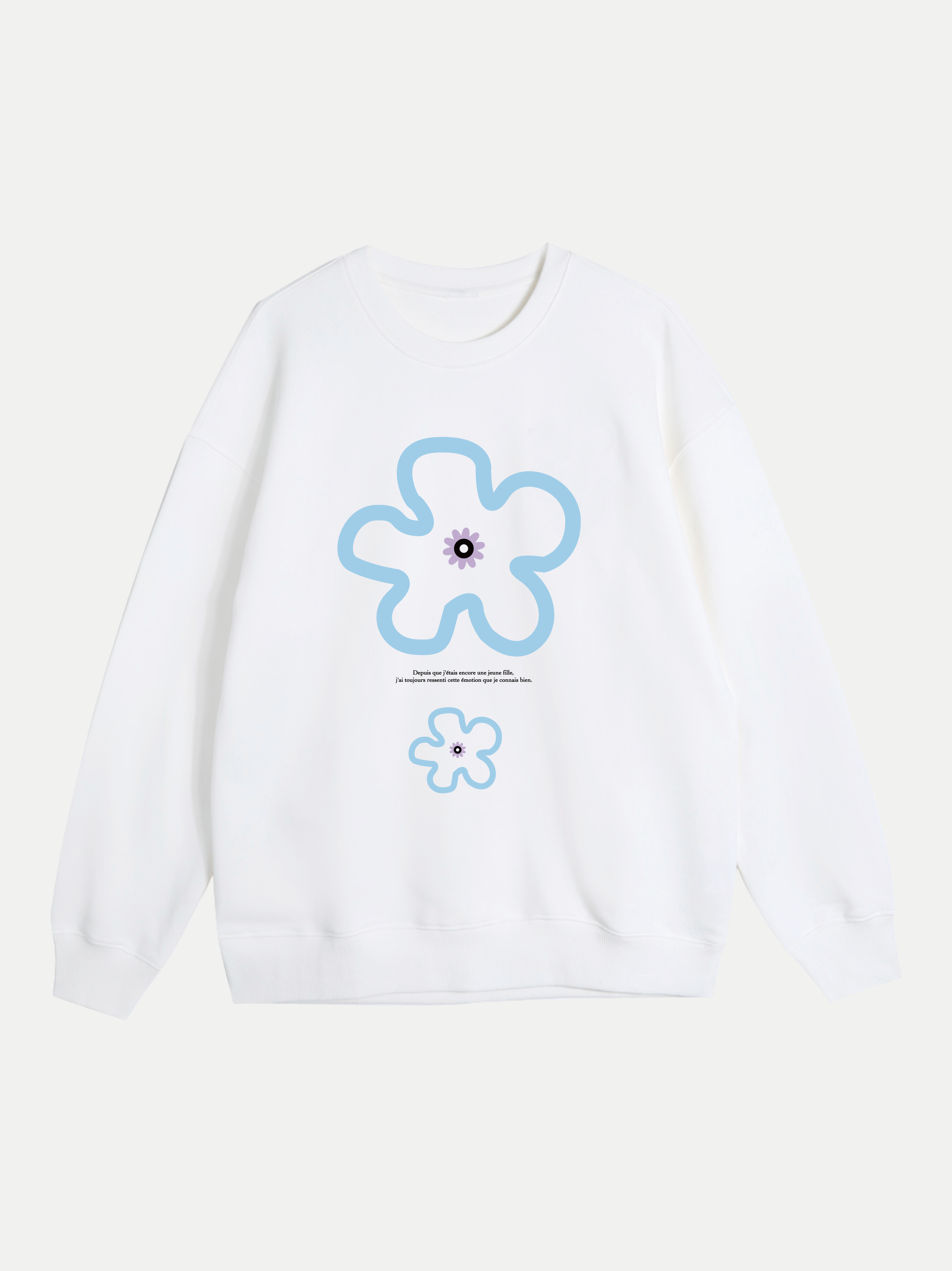 予約商品・LA POMME petit+ Flower Sketch Sweater
