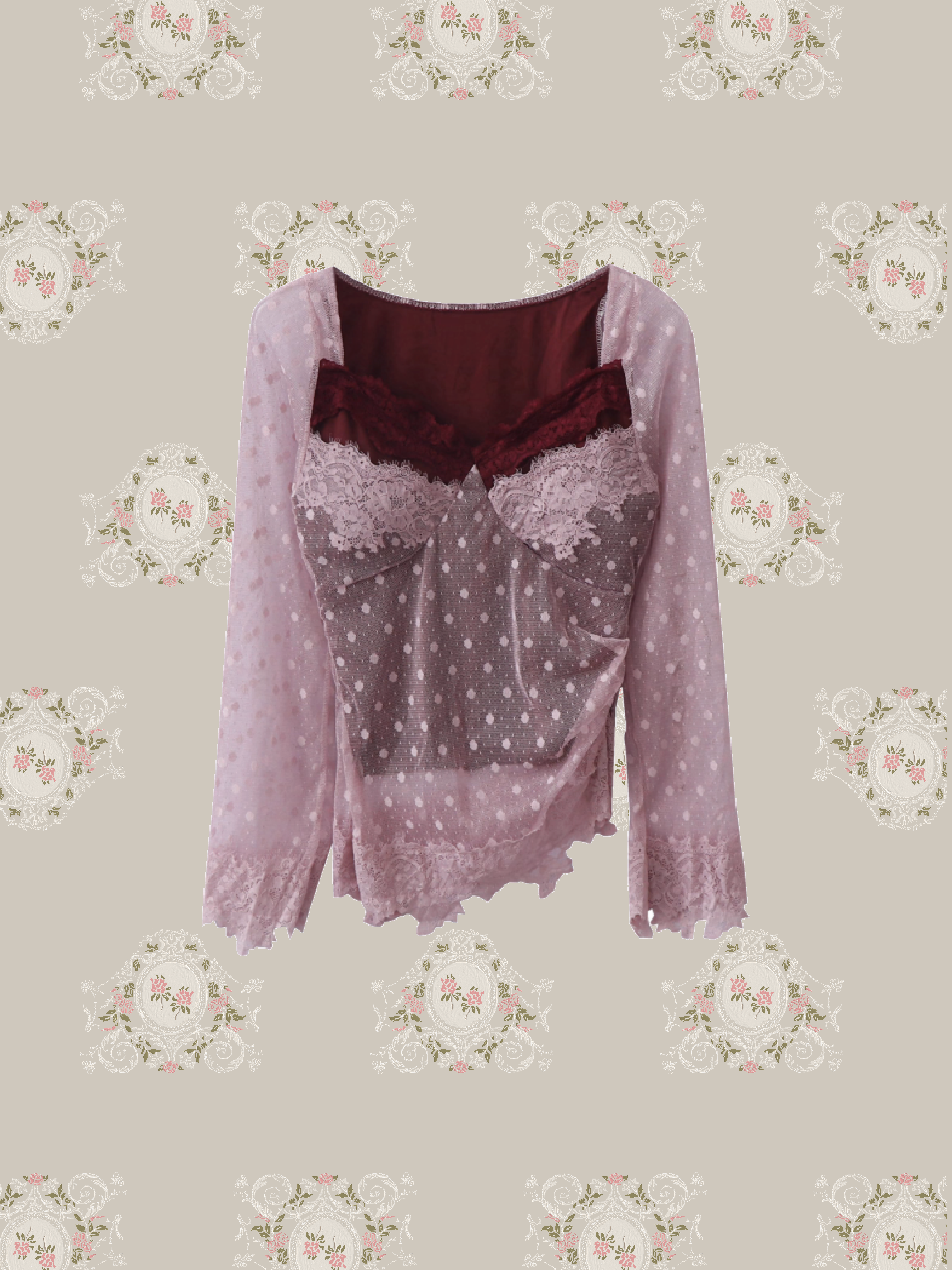 Elegant Lace Motif Top/エレガントレースモチーフトップス