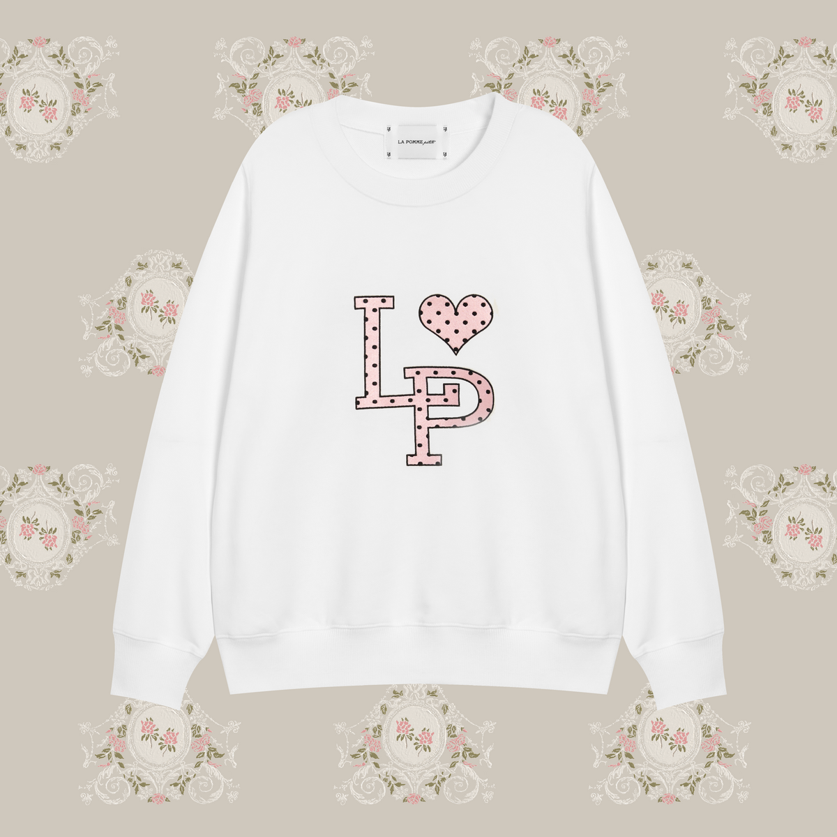 LA POMME petit Embroidery Dot Logo Sweater