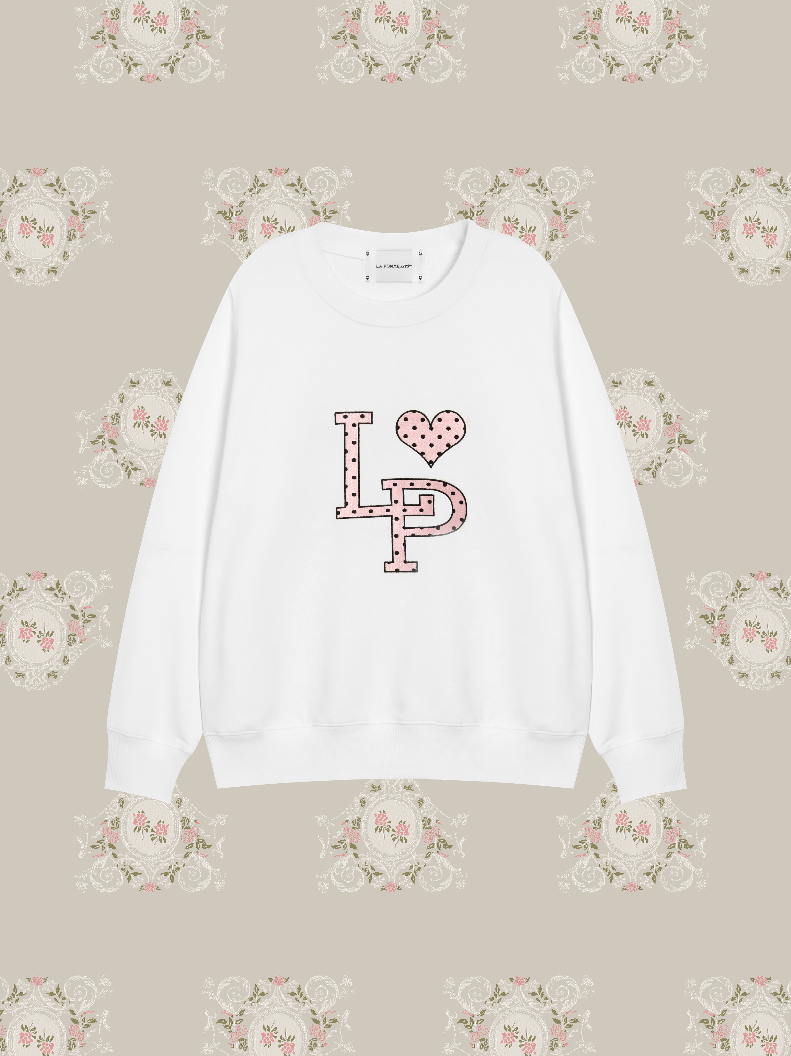 LA POMME petit Embroidery Dot Logo Sweater