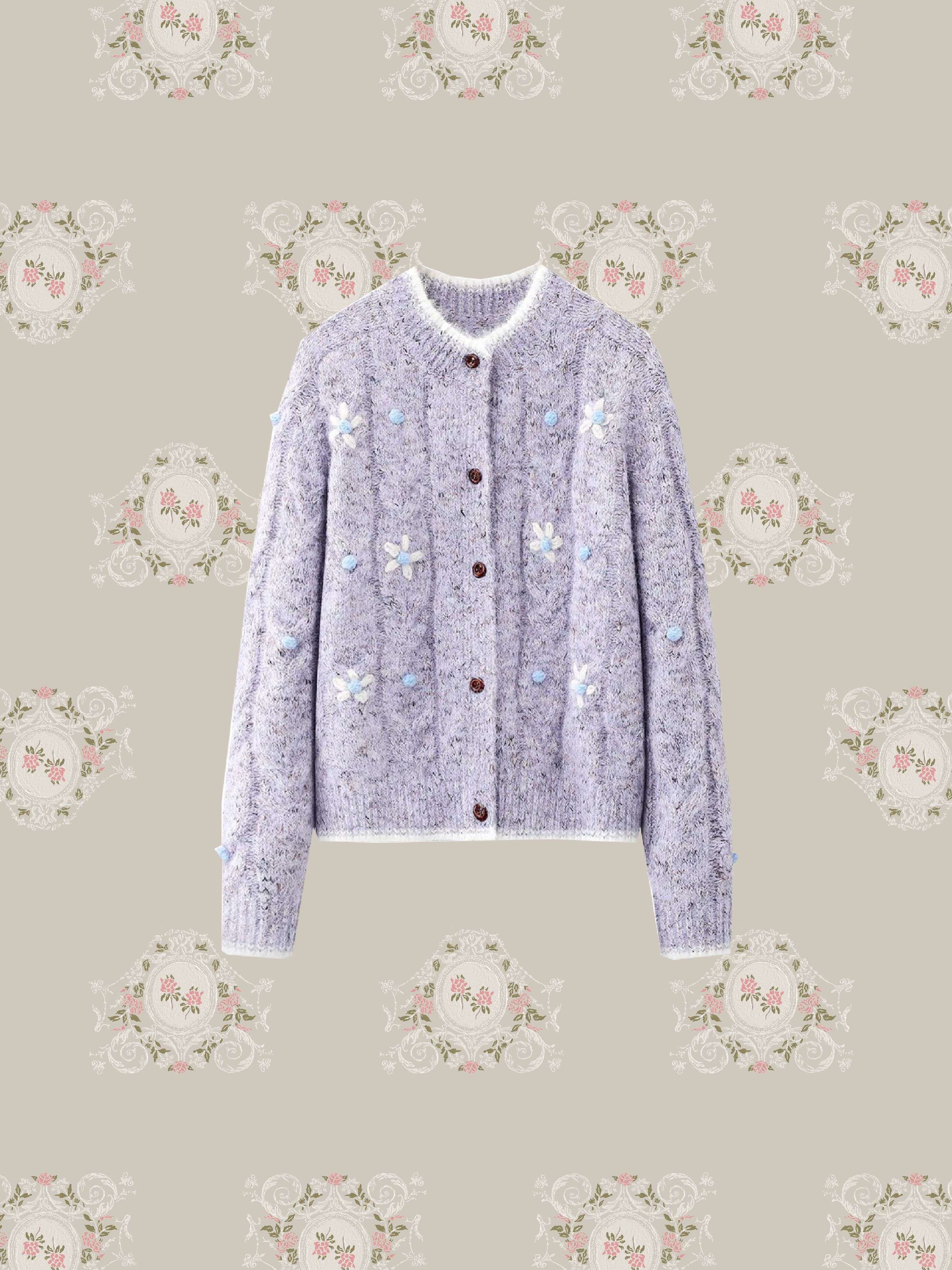 Romantic Garden Purple Cardigan/ロマンティックガーデンパープルカーディガン