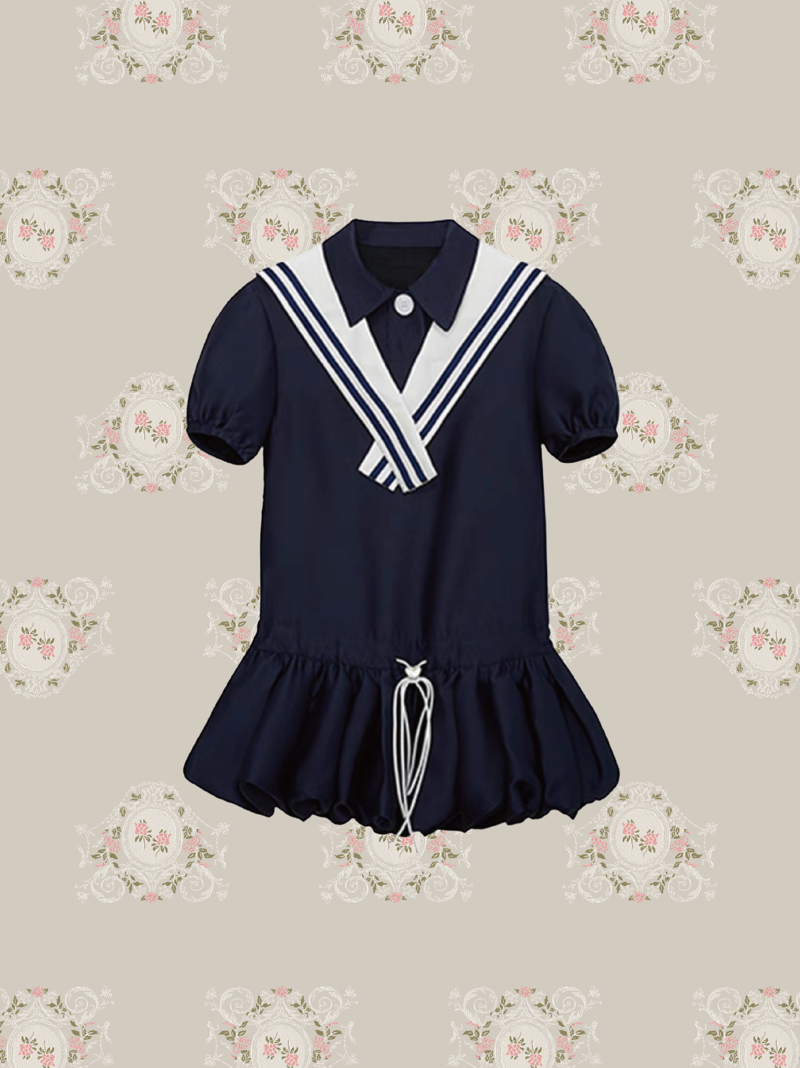 2024 SS NEW 予約受注生産品 Sweet Sailor Neck Dress/スイートセーラーネックワンピース