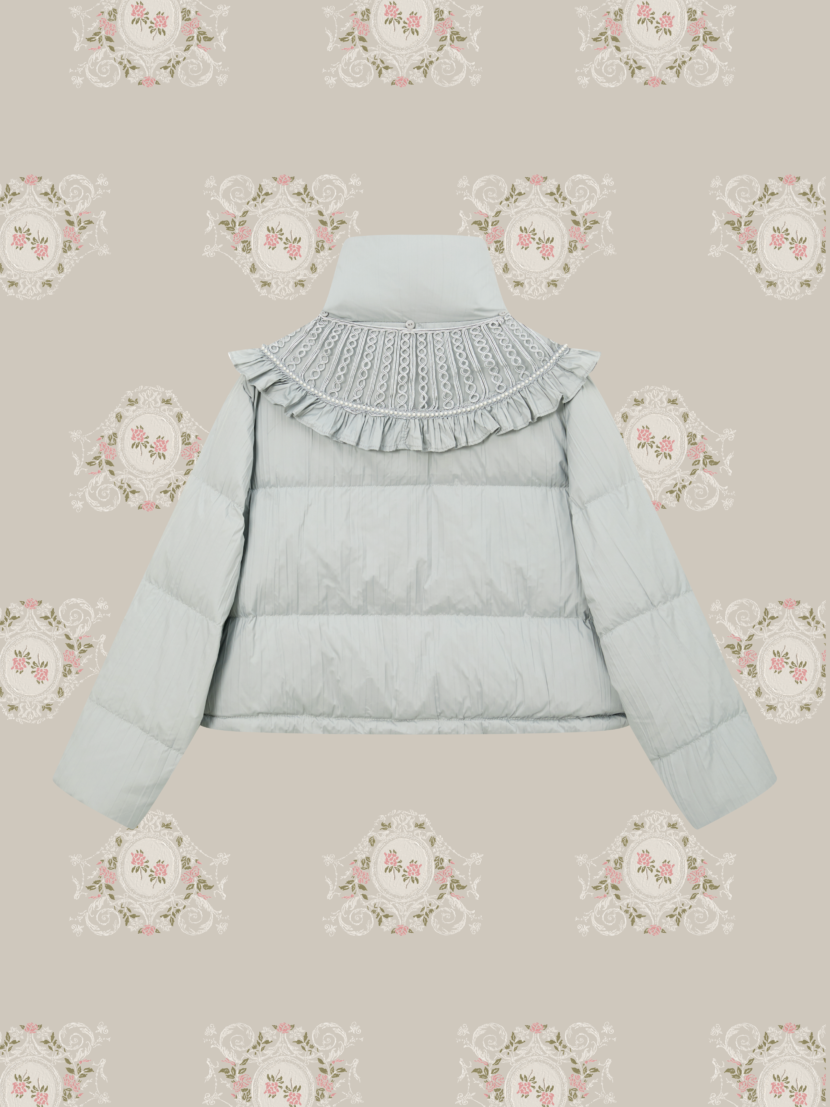 Big Frill Collar Puff Duck Down Coat.ビッグフリルカラーパフダックダウンコート