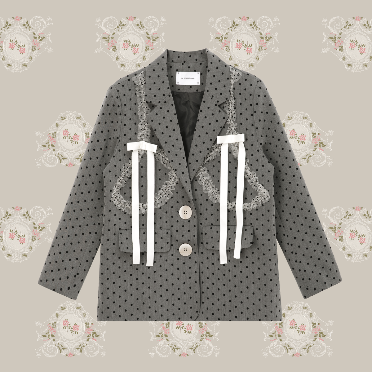 Dot Lace Ribbon Jacketドットレースリボンジャケット