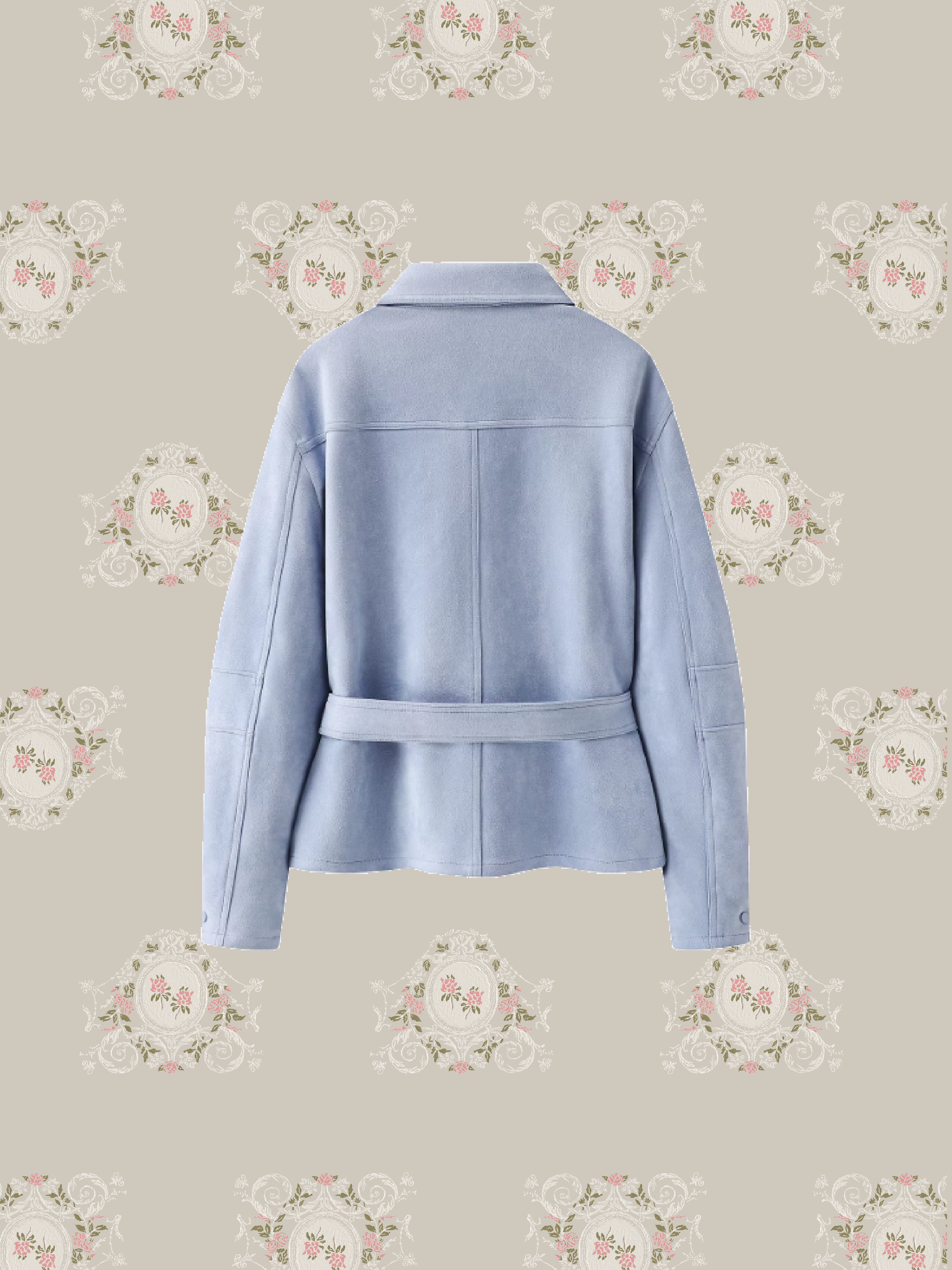 Fog Blue Waisted Jacket/フォグブルーウエストジャケット