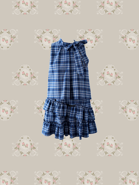 ワンピース LA POMME petit French Check Ruffle Dress petitlppzozo___1_d09799ad-359f