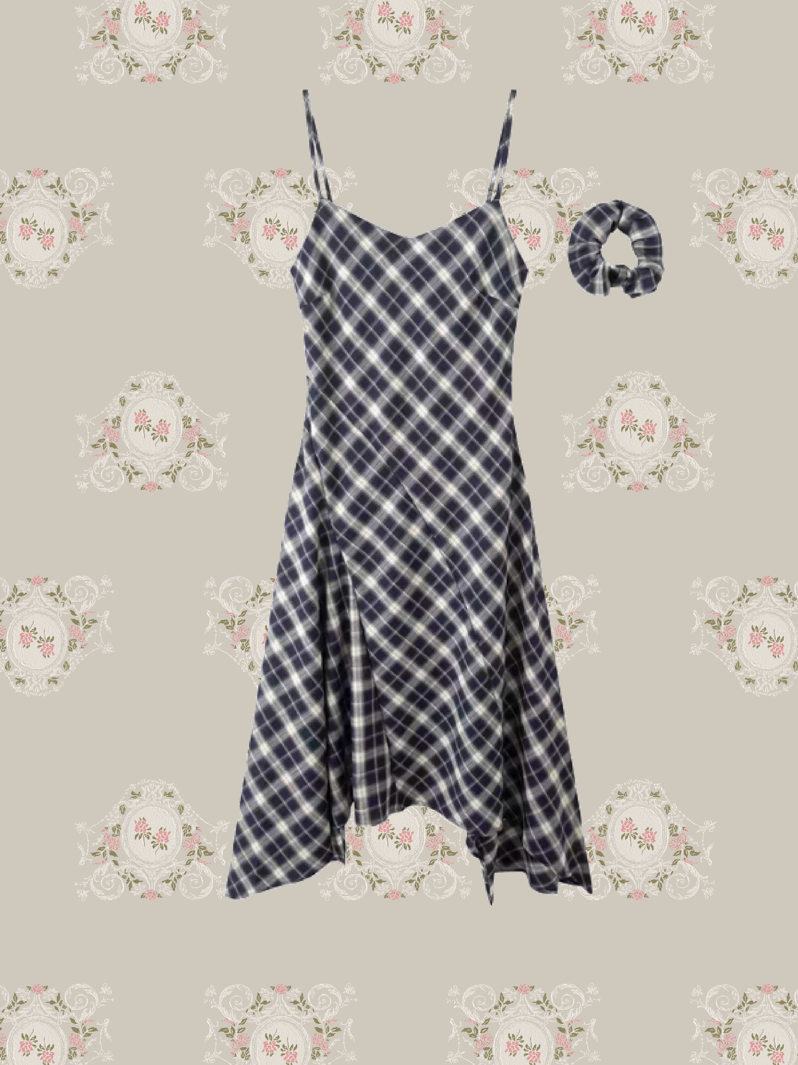 Classic Tartan Asymmetry Camisole Dress/クラシックタータンアシンメトリーキャミソールドレス