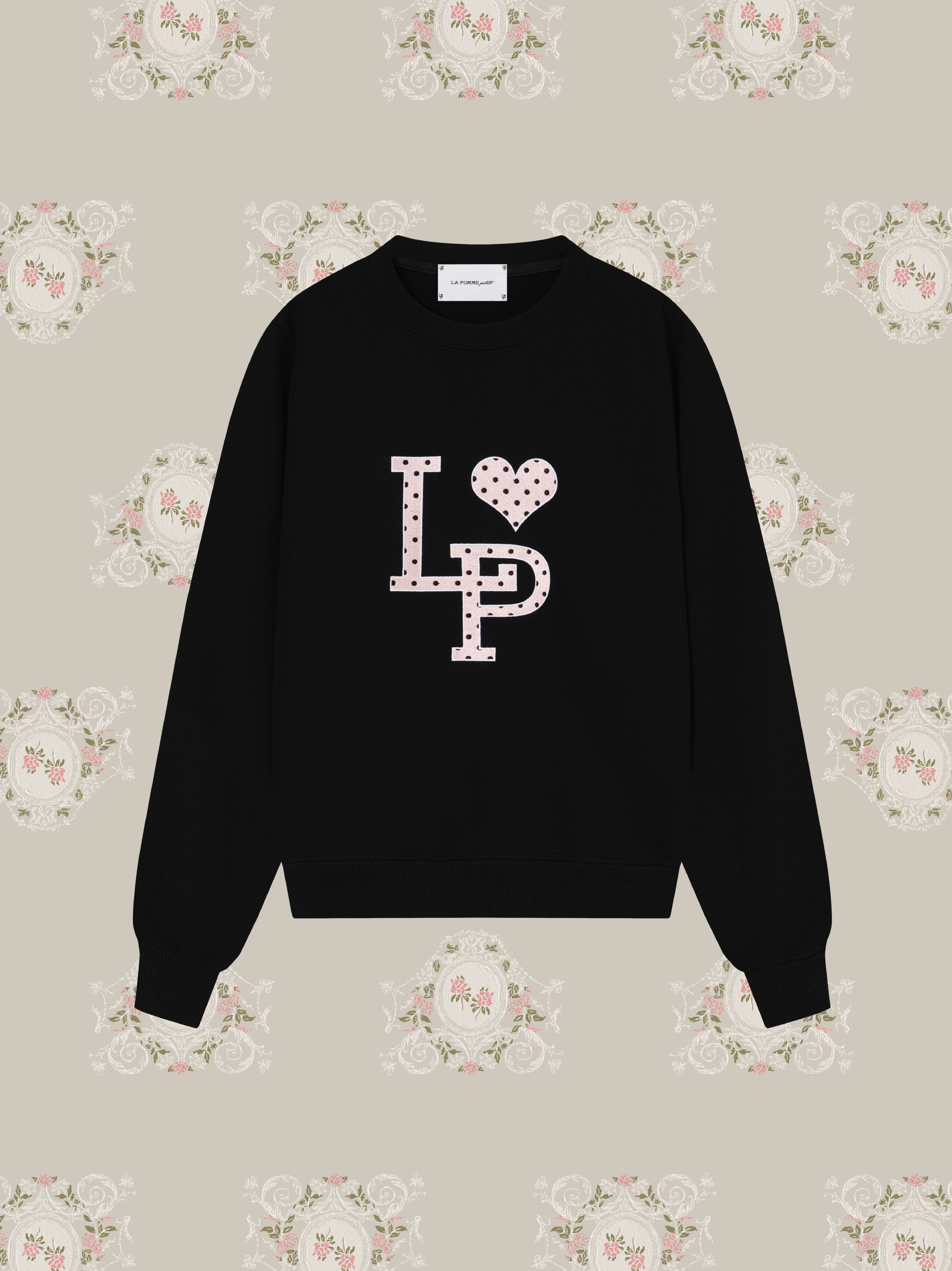 LA POMME petit Embroidery Dot Logo Sweater