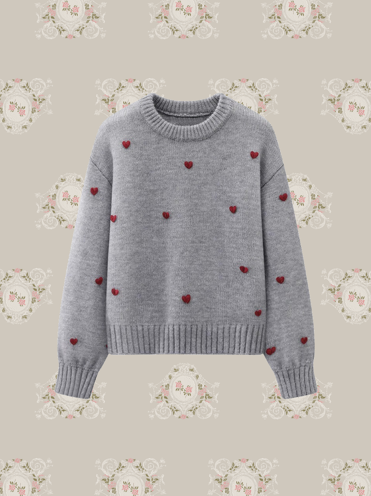 Cheerful Heart Deco Knit/ハートデコニット
