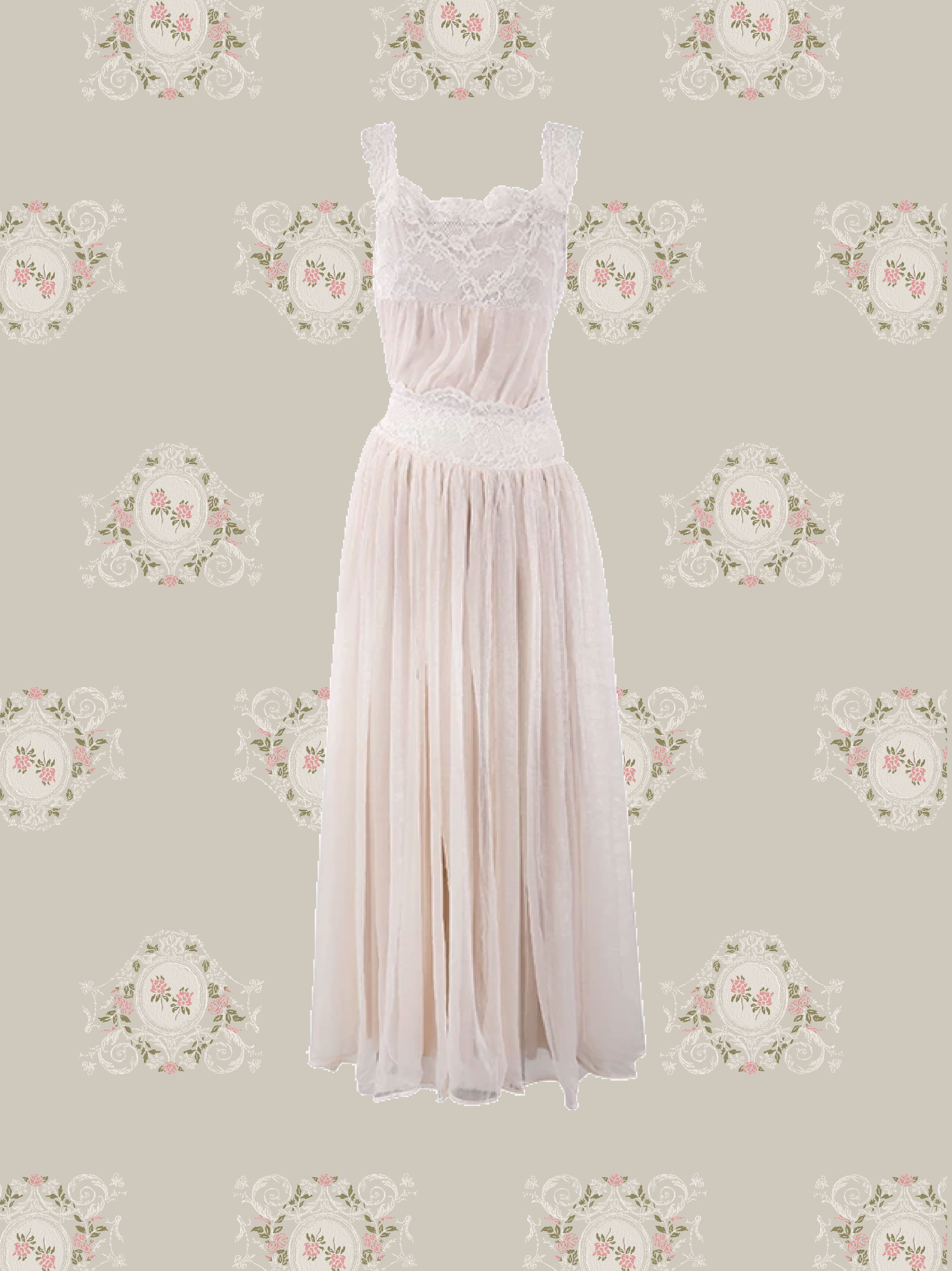 Romantic Lace Motif Backless Dress/ロマンティックレースモチーフバックレスドレス
