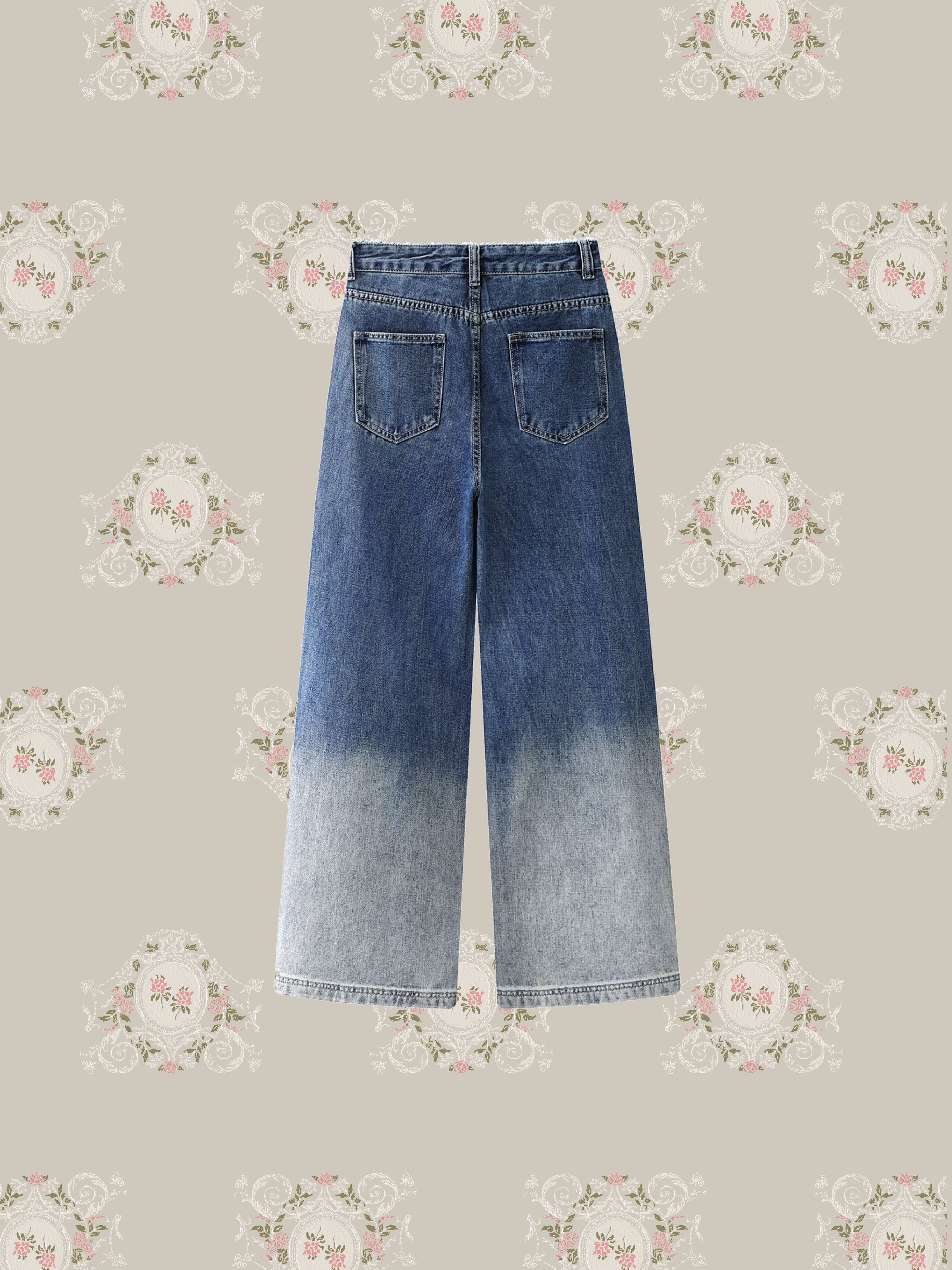 Lace Motif Beads Denim Pants/レースモチーフビーズデニムパンツ