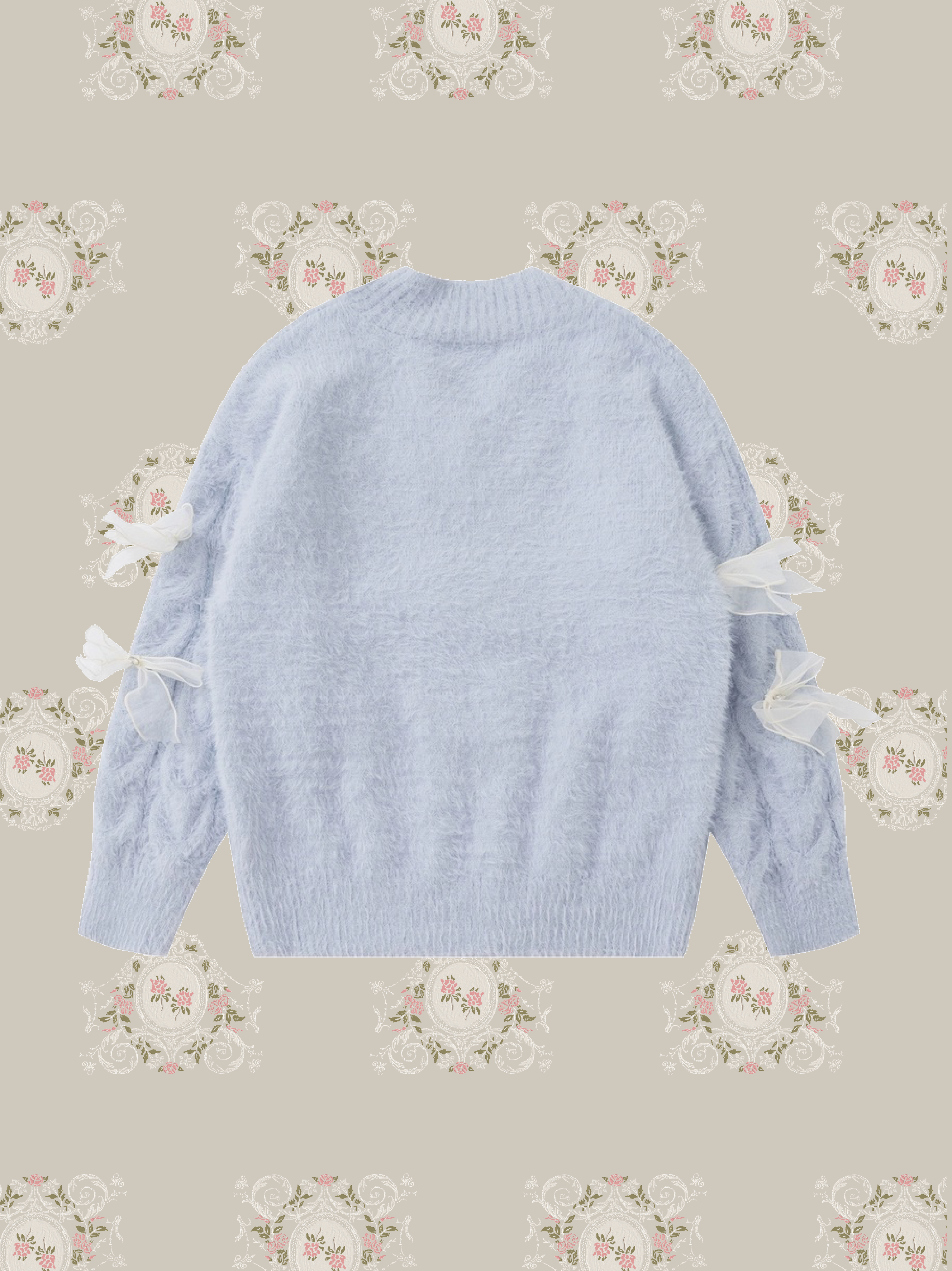 Mesh Ribbon Motif Sweater/メッシュリボンモチーフセーター