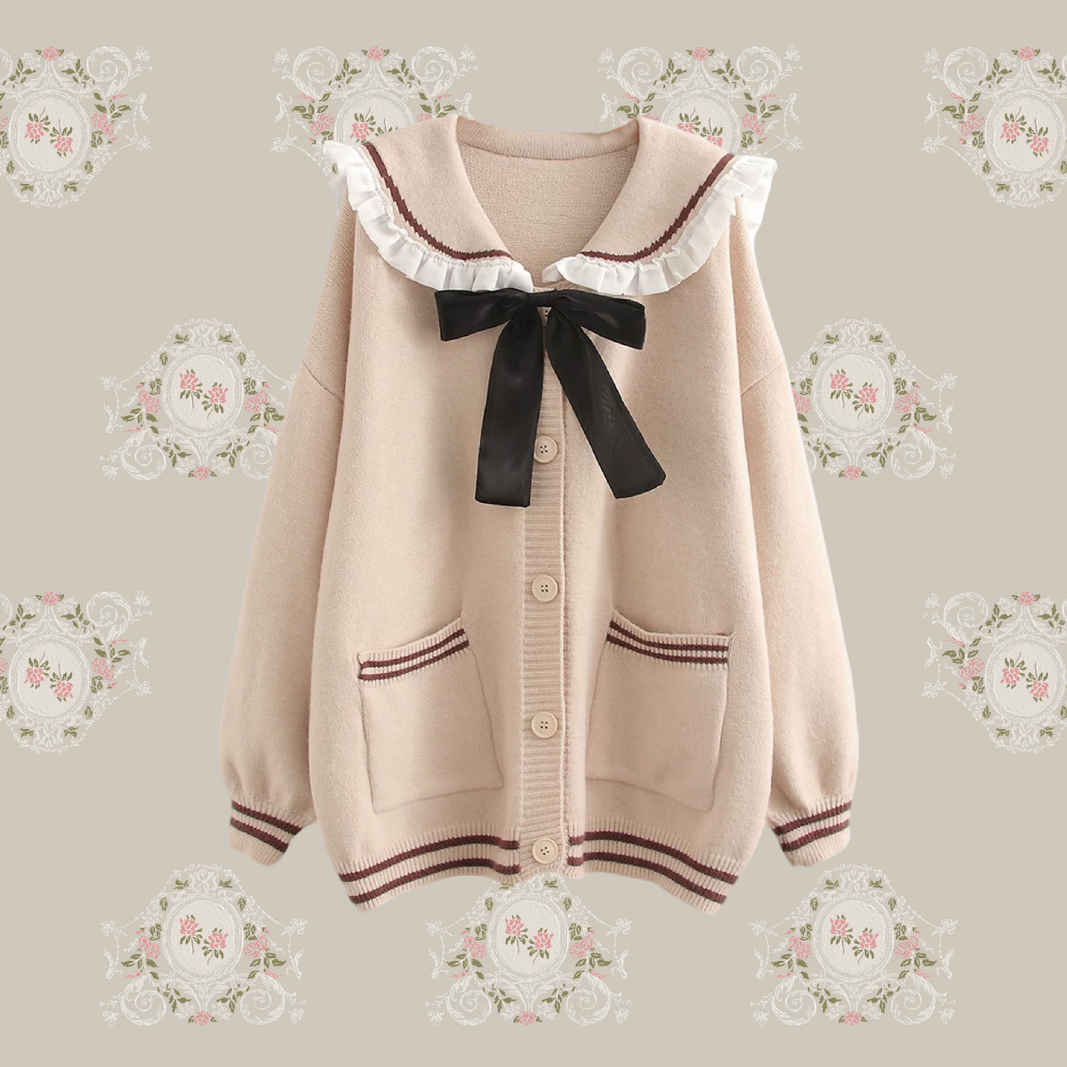 Navy Ribbon Cardigan/ネイビーリボンカーディガン