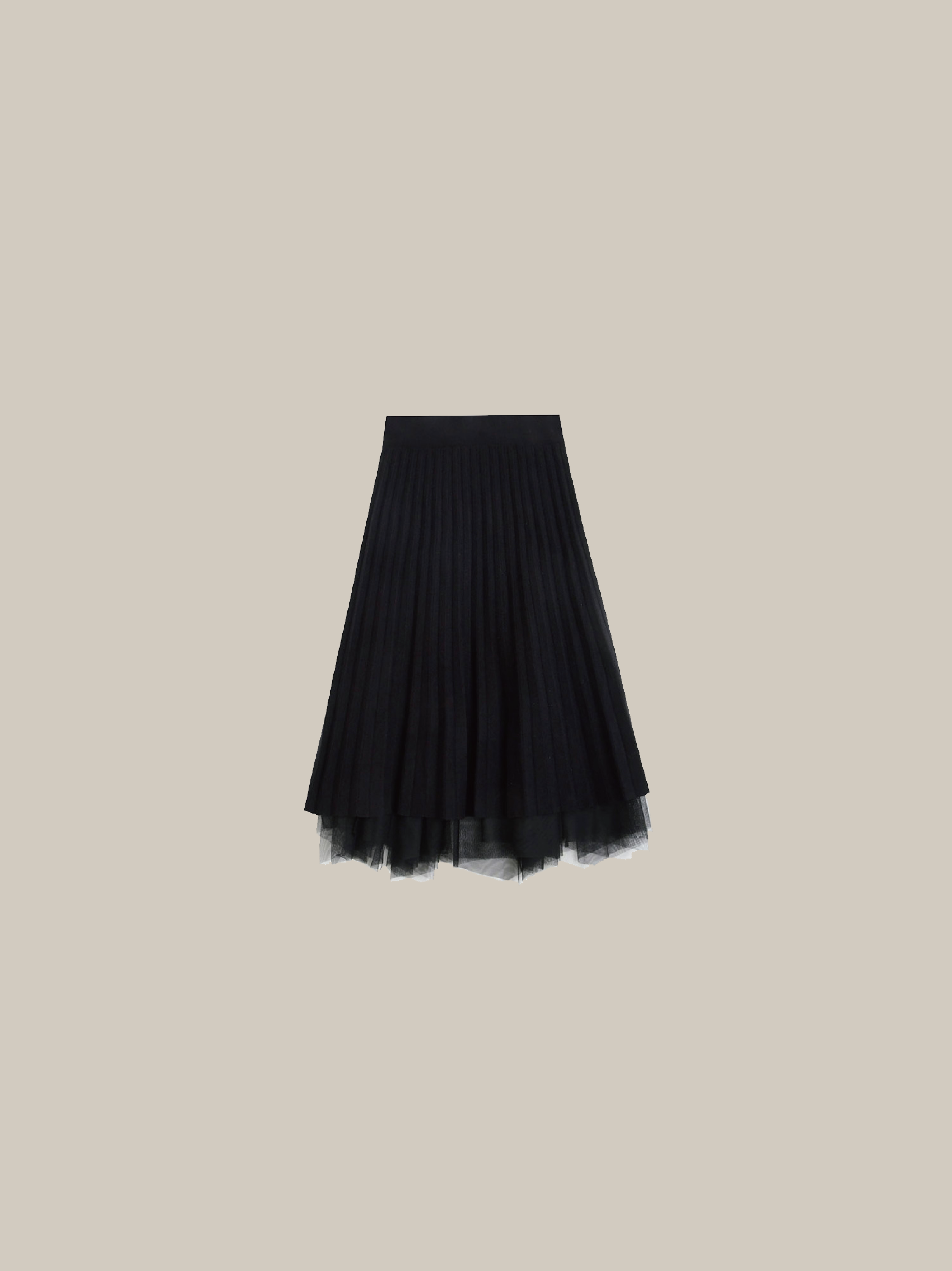 Трикотажная юбка из тесьмы с кружевной строчкой