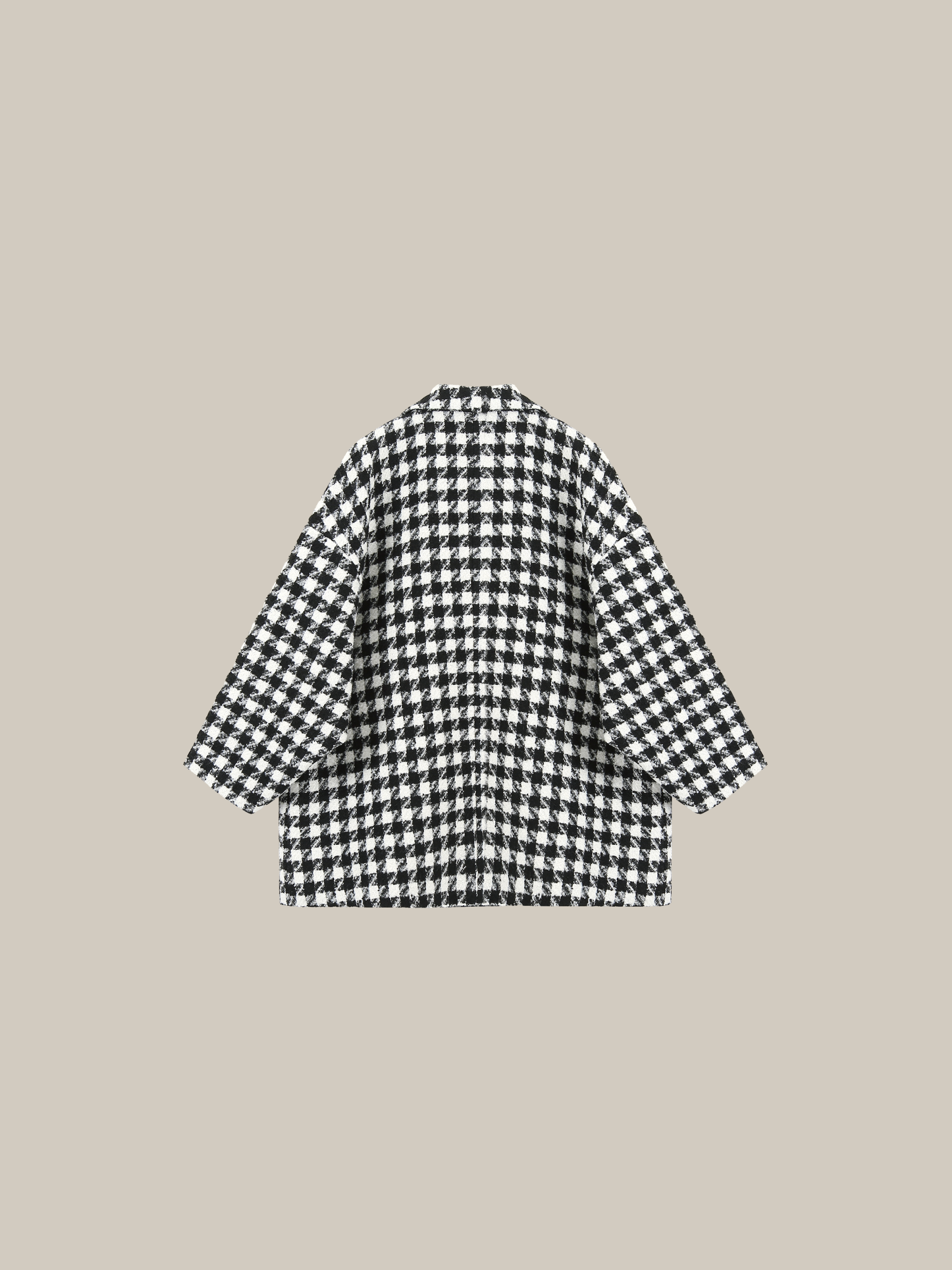 Loose Silhouette Check Coat