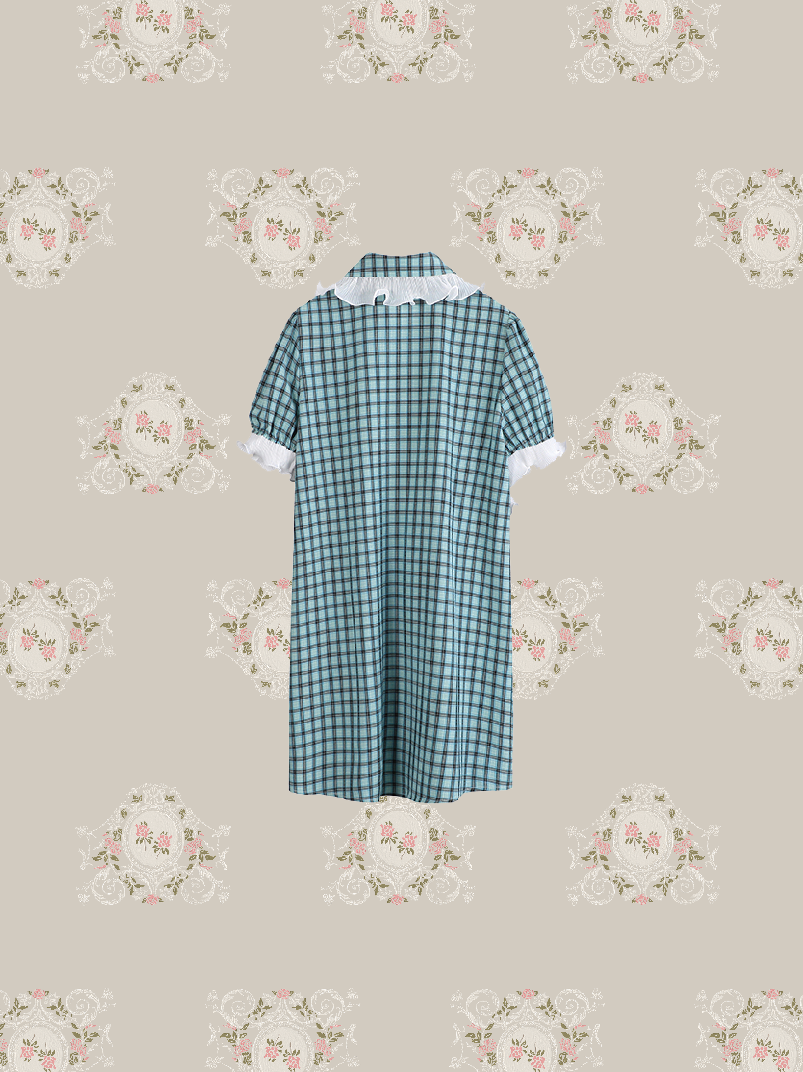 Asymmetric Pocket Check Dress