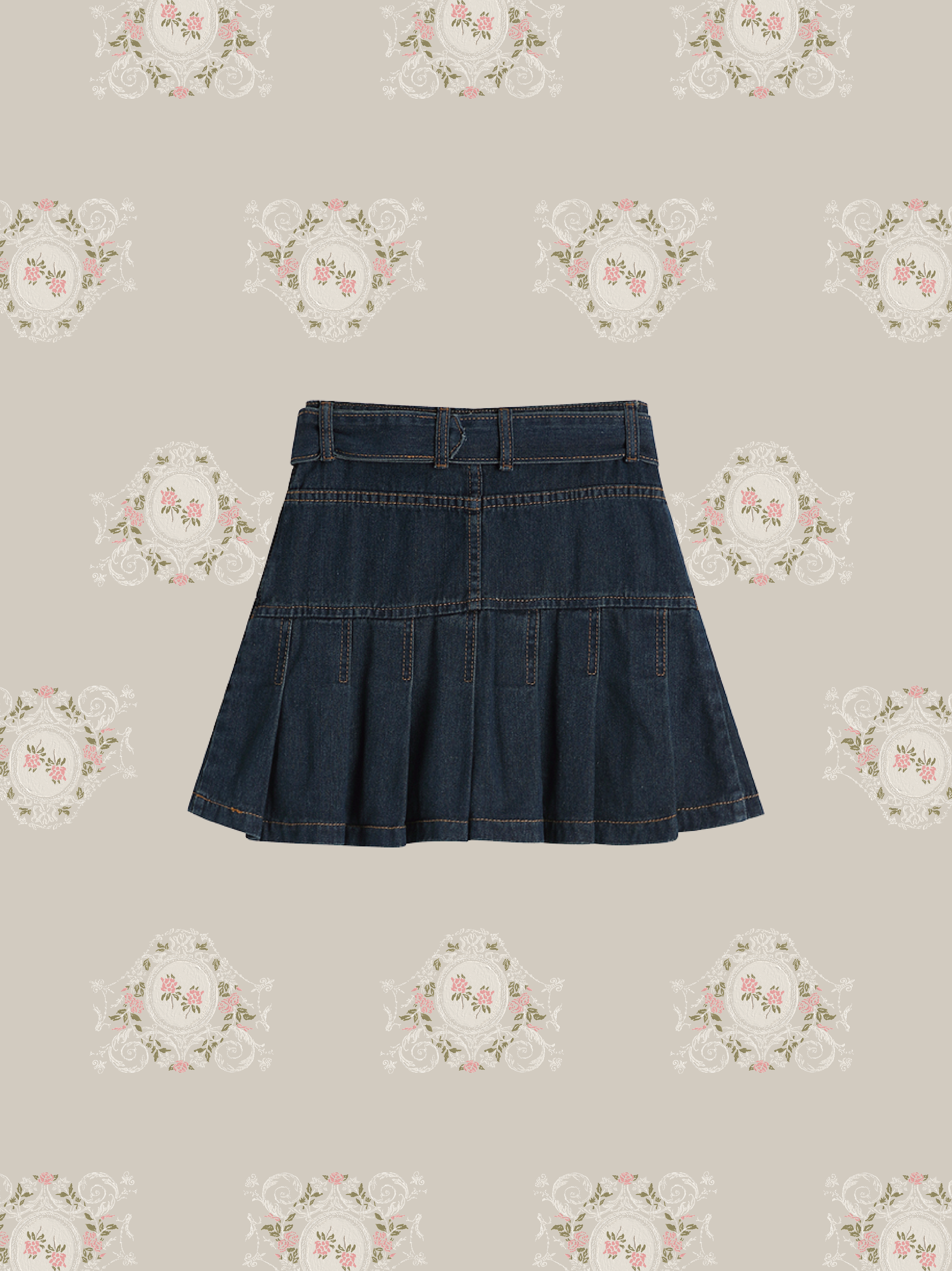A-type Denim Skirt