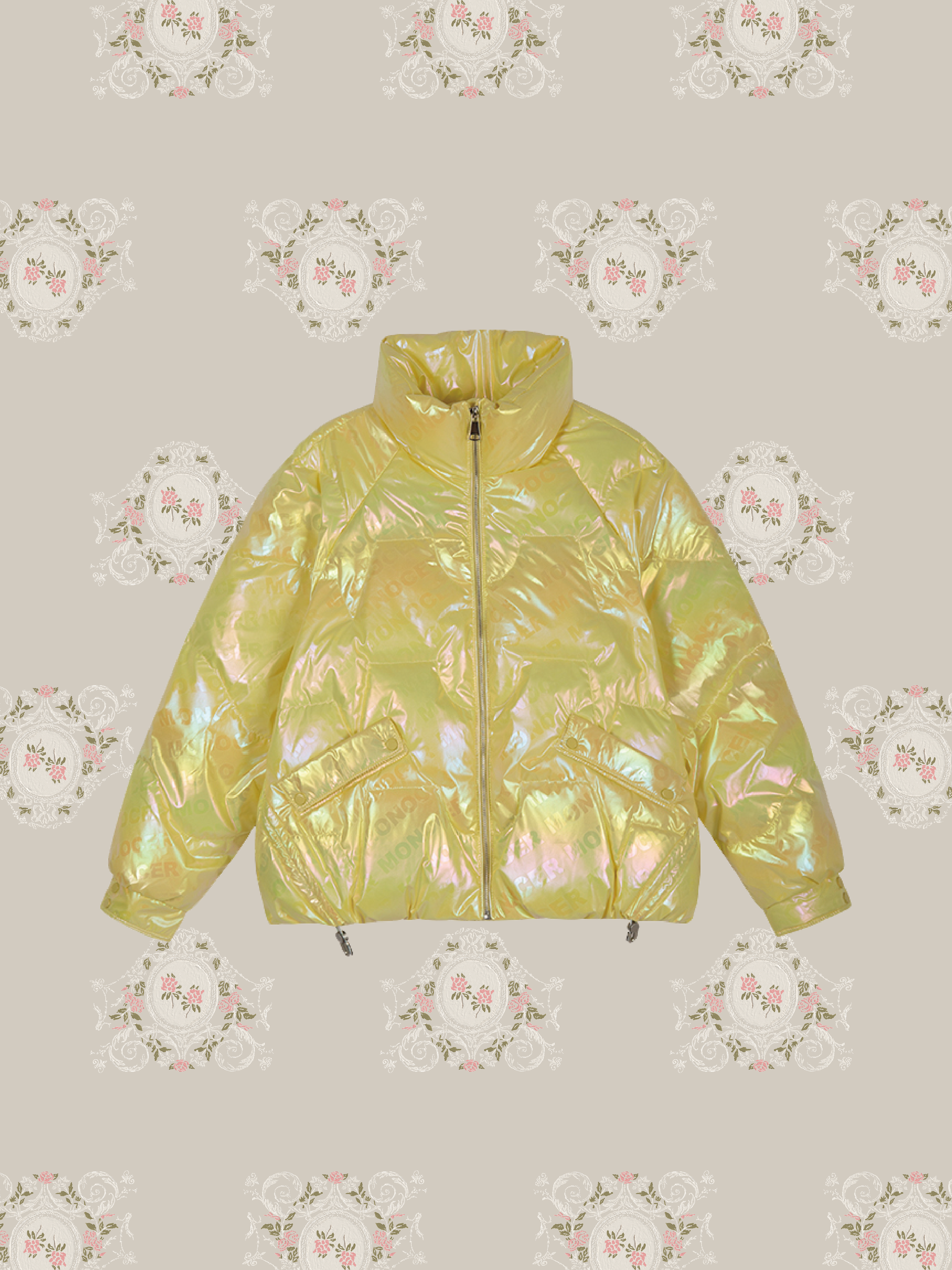 Bright-Topped Puff Down Jacket