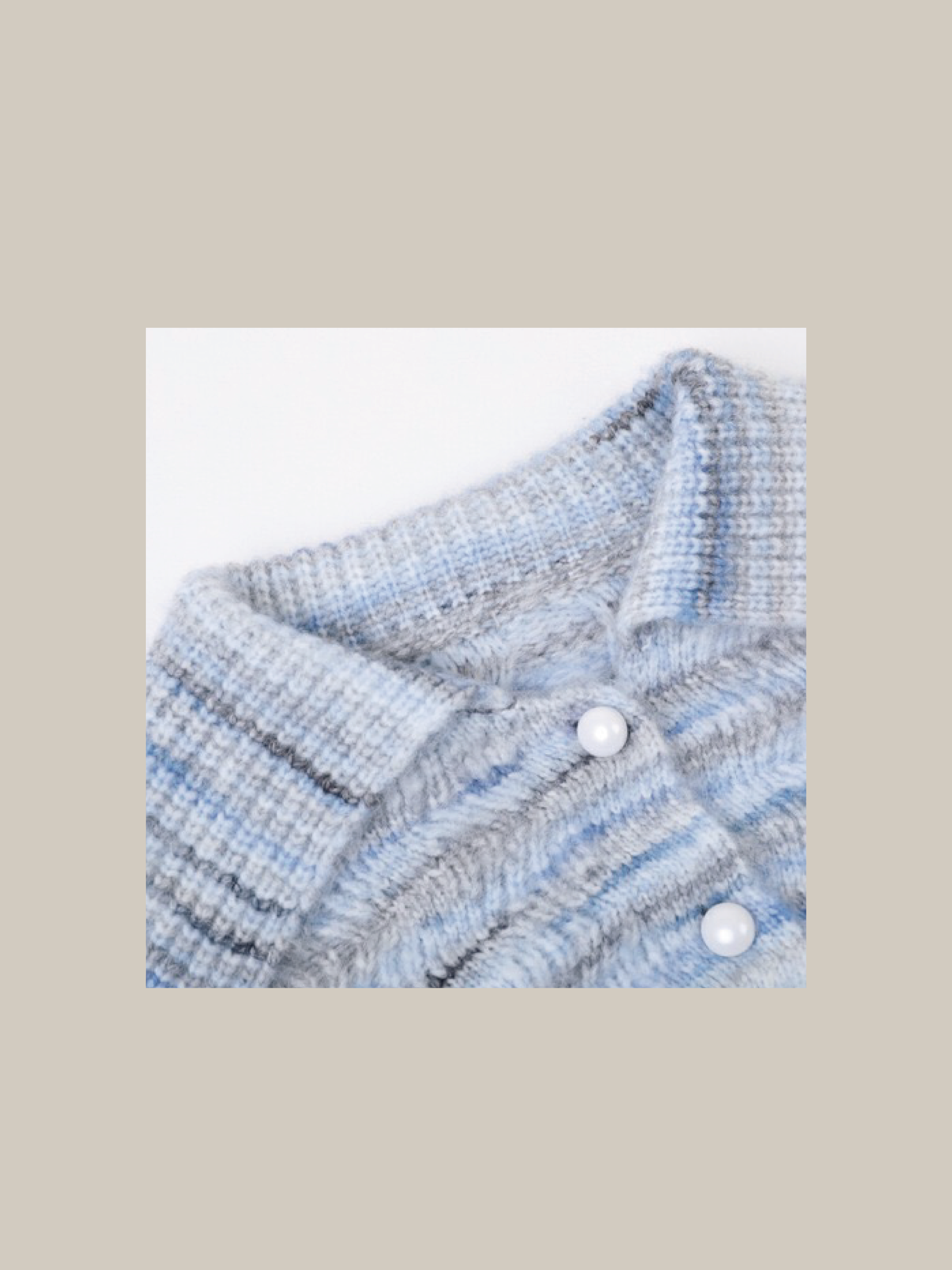 Mixed Ice Blue Knit Cardigan
