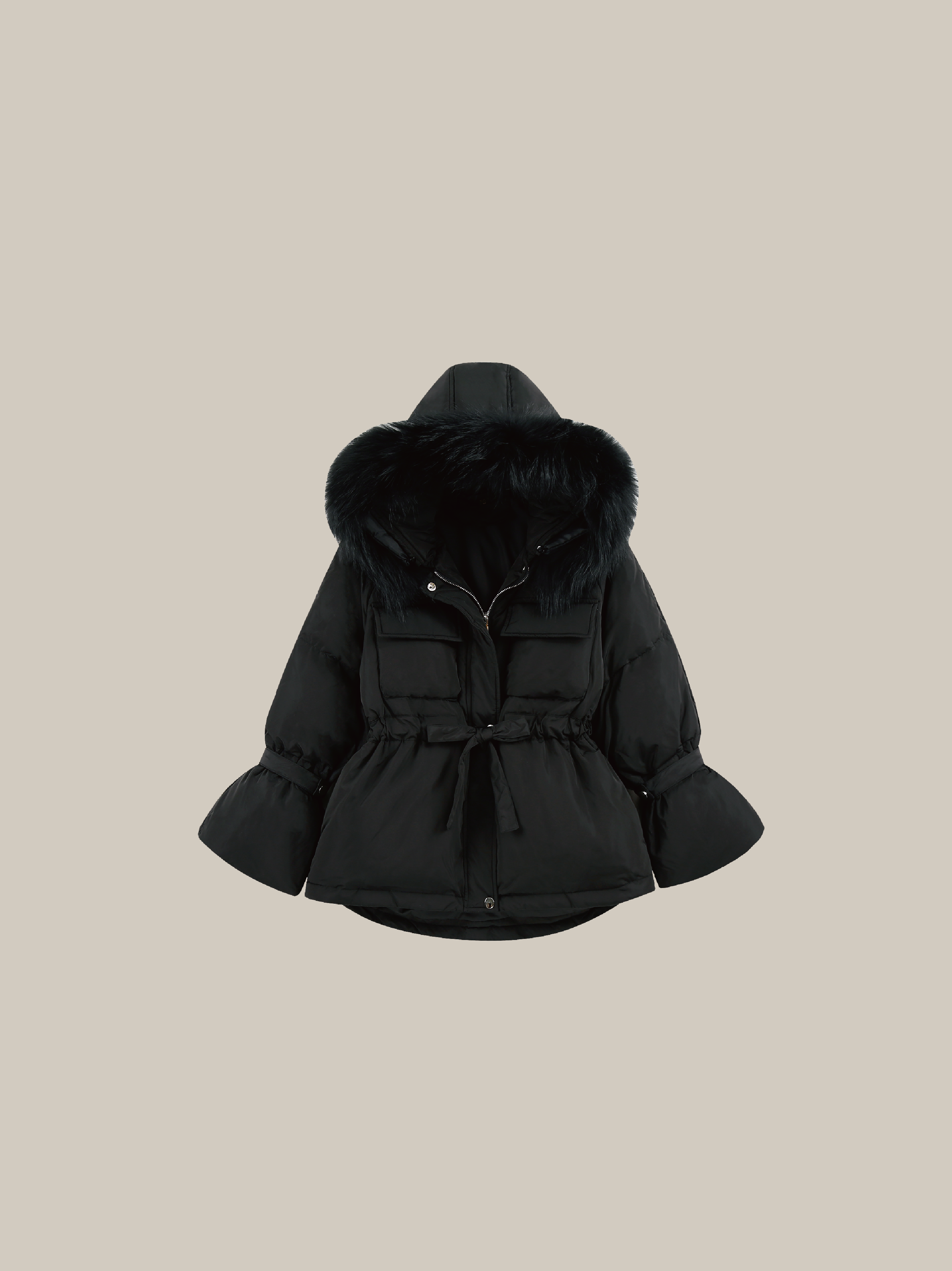 PUFF BELTED DOWN COAT