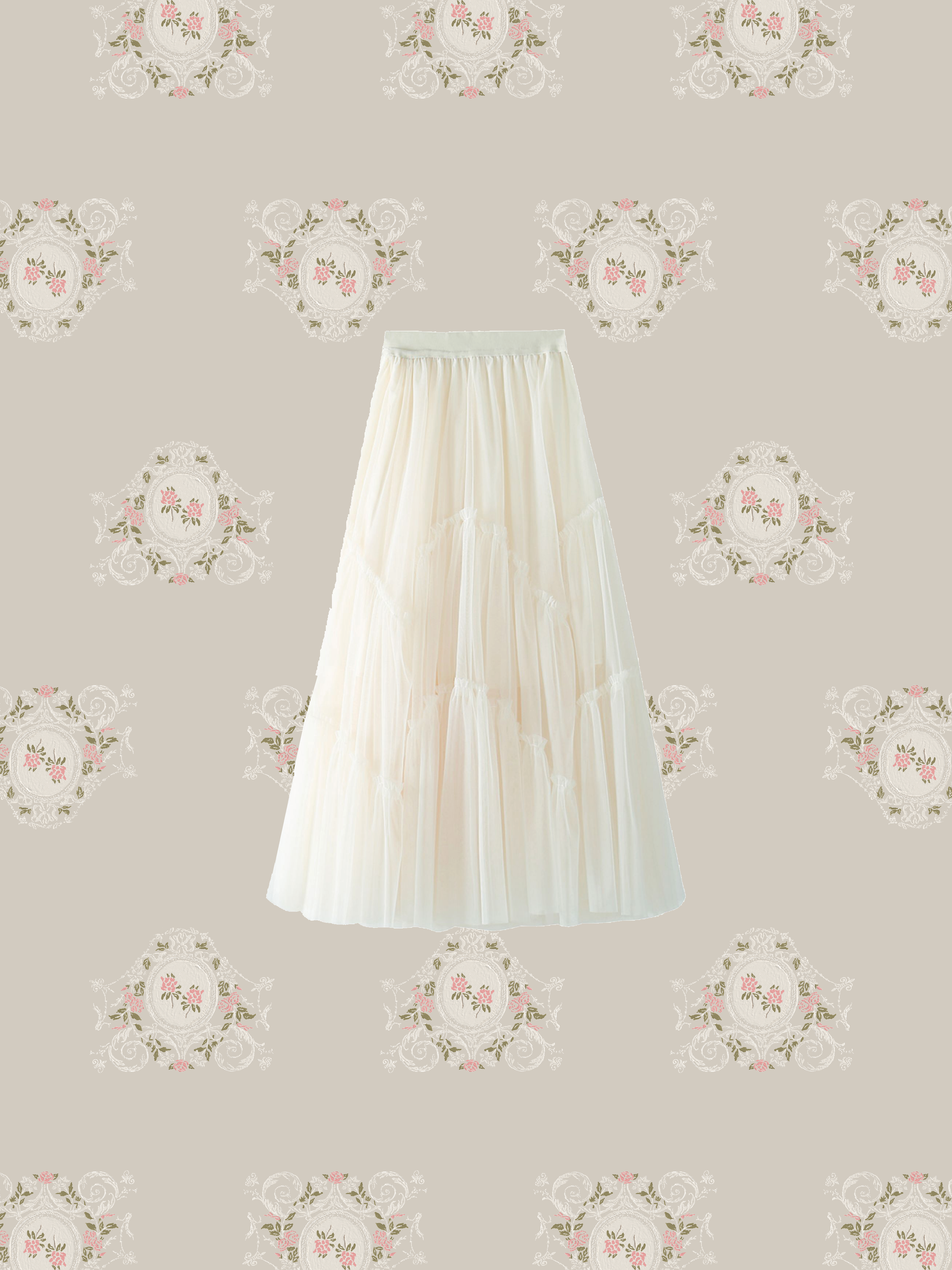 Elegant Gauze Pleats Skirt