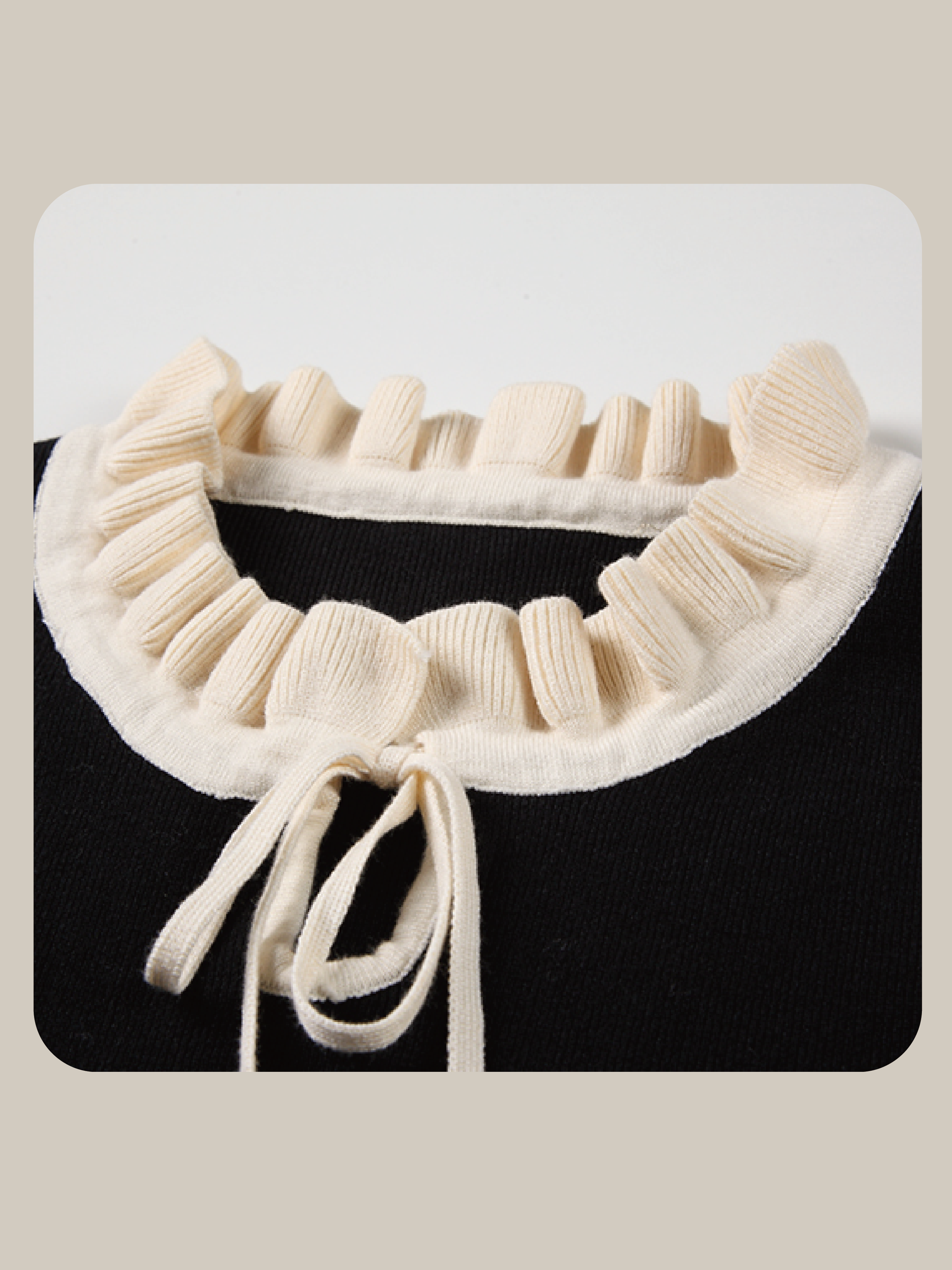 Frill Collar Knit Dress