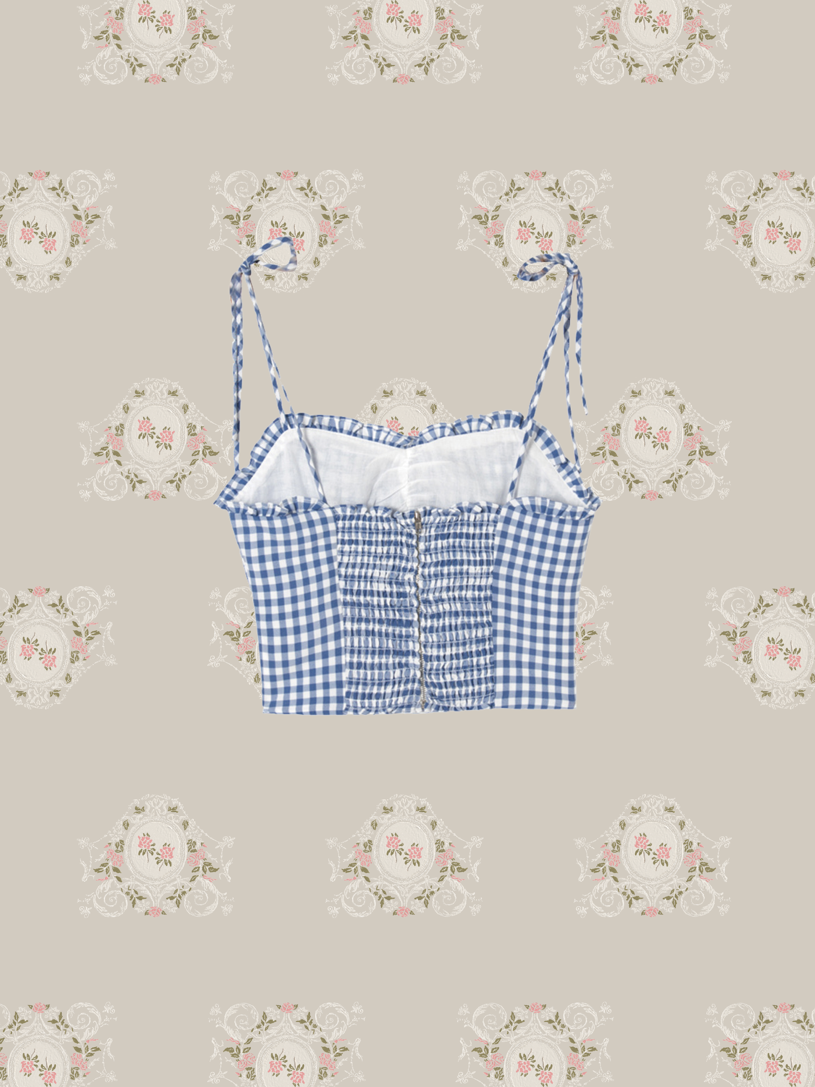 Cheerful Blue Check Camisole