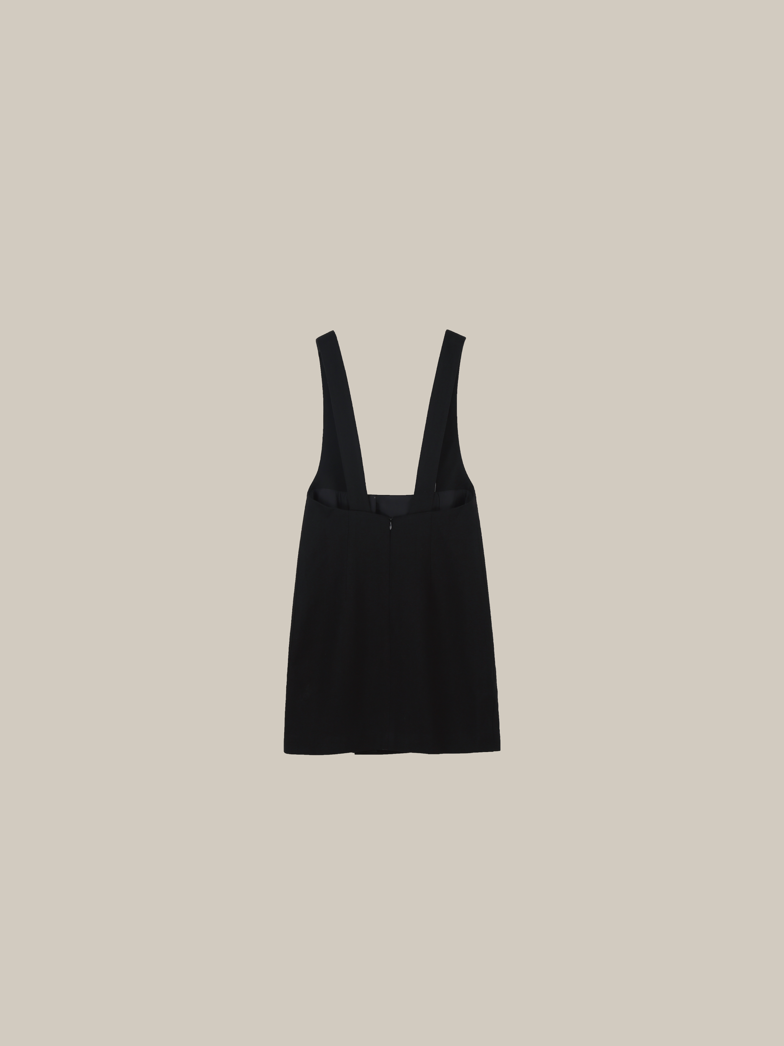 Black Mini Salopette Skirt