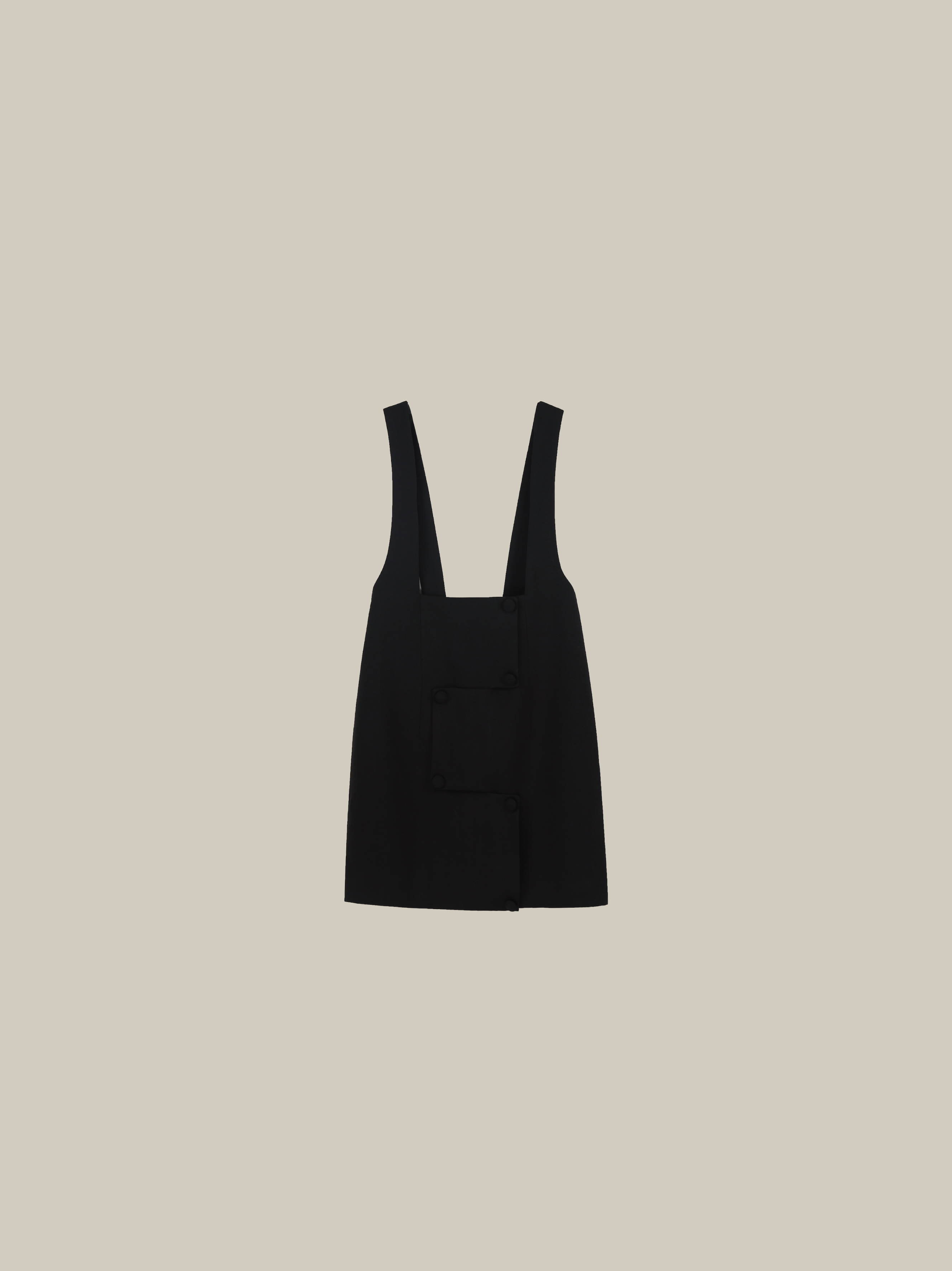Black Mini Salopette Skirt